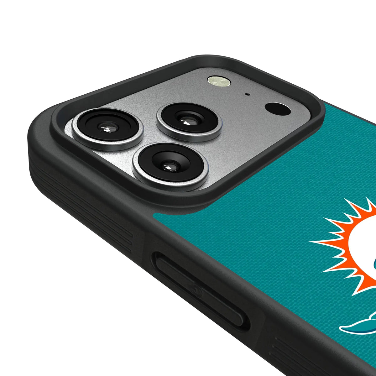 Miami Dolphins Personalized Stripe iPhone Bump Phone Case for Apple iPhone - Detail#Device_iPhone 17 Pro