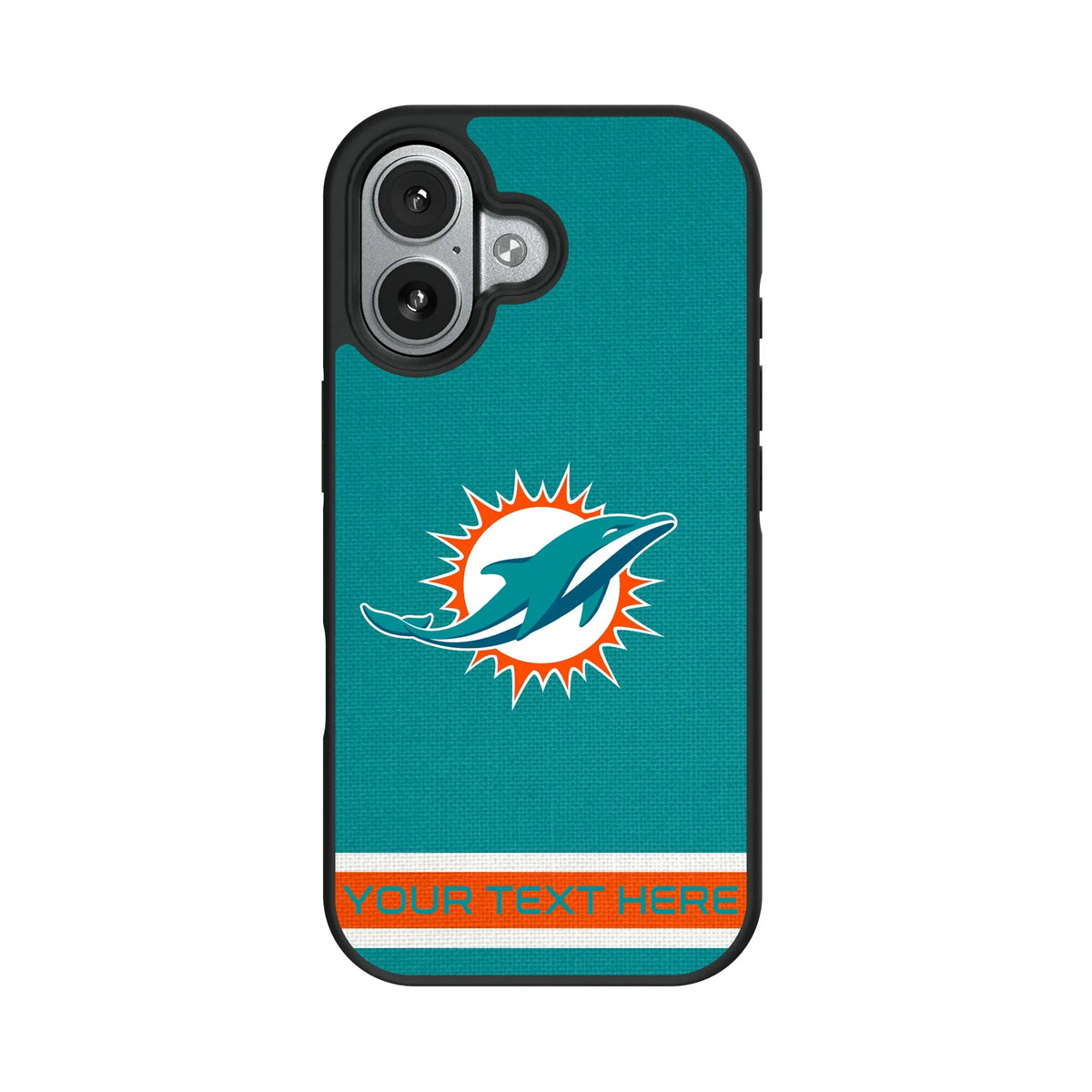 Miami Dolphins Personalized Stripe iPhone Bump Phone Case for Apple iPhone#Device_iPhone 17