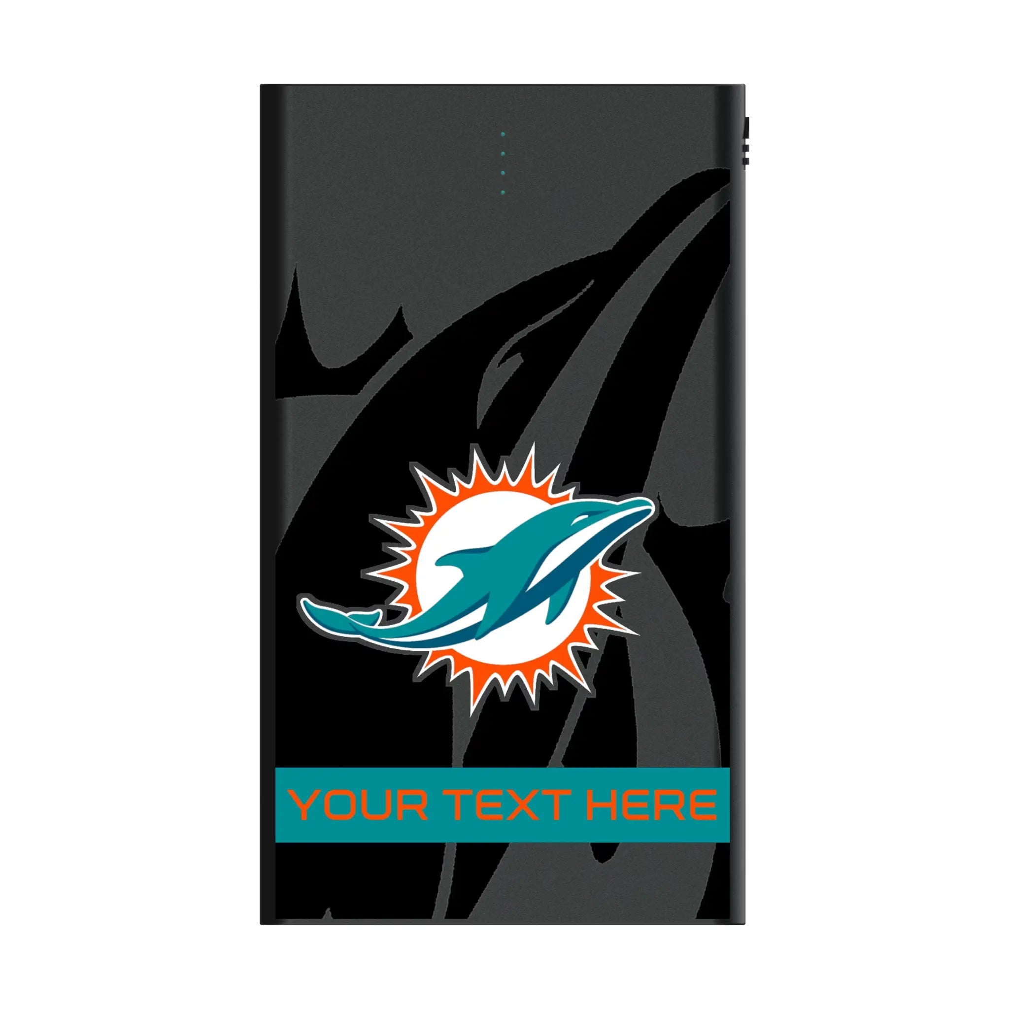 Miami Dolphins Personalized Tilt 5000mAh Flat Power Bank