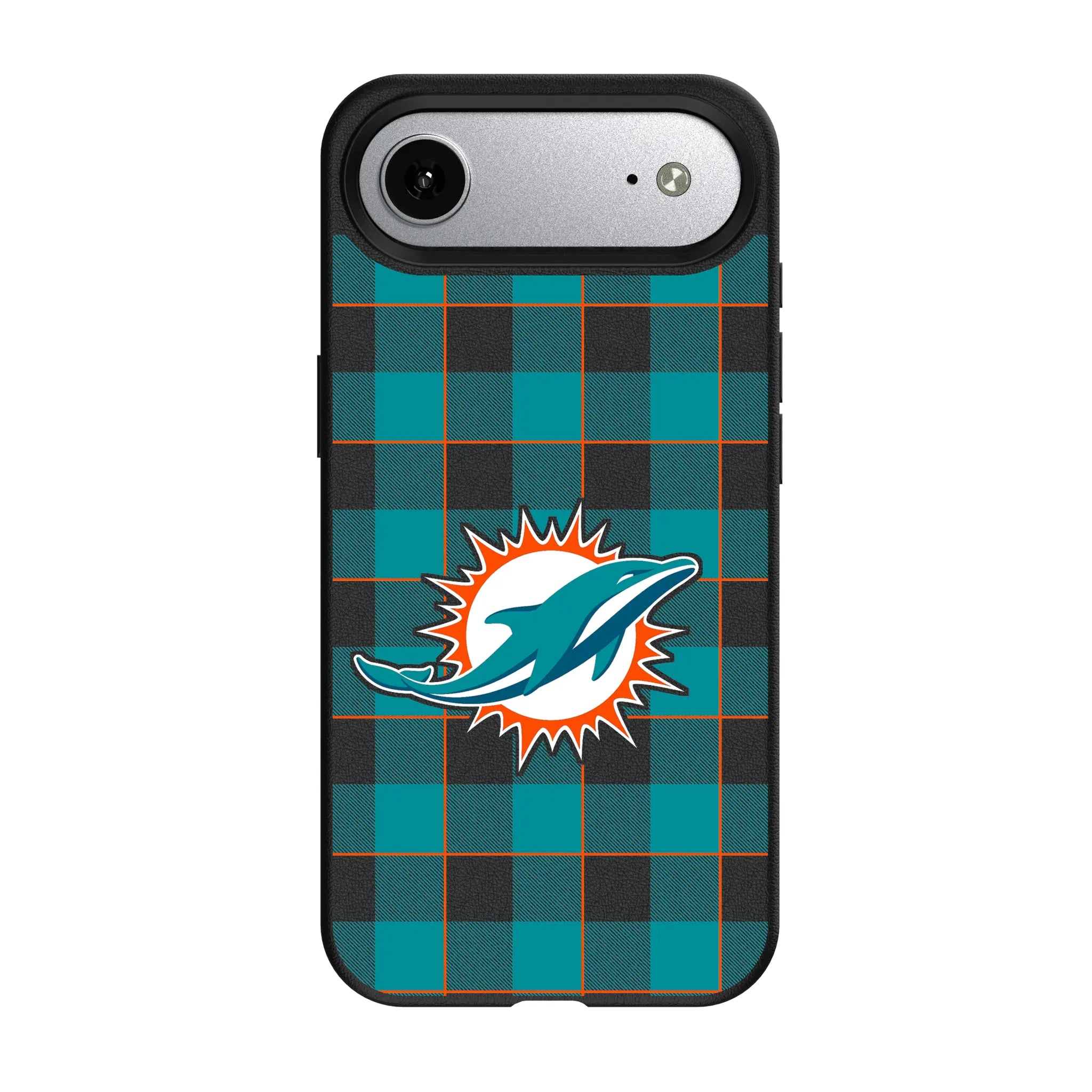 Miami Dolphins Plaid iPhone MagSafe Compatible Phone Case for Apple iPhone#Device_iPhone Air