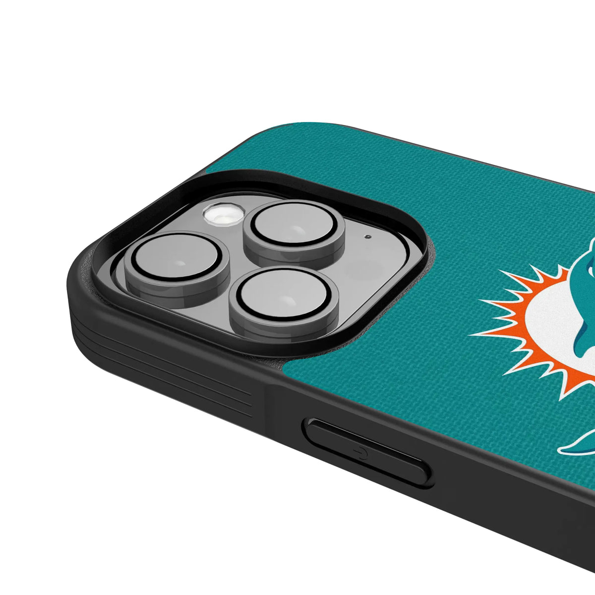 Miami Dolphins Stripe iPhone Bump Phone Case for Apple iPhone - Detail