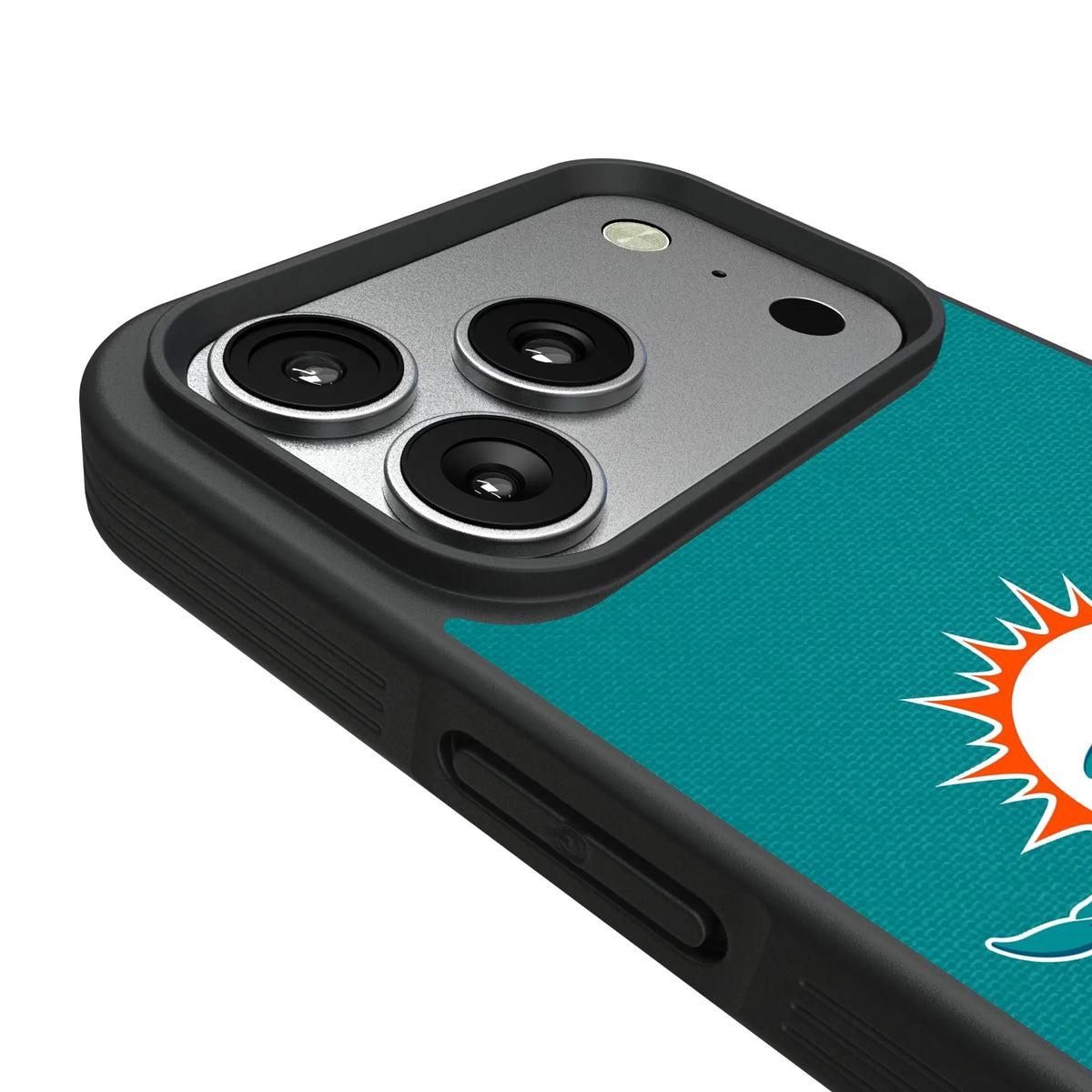 Miami Dolphins Stripe iPhone Bump Phone Case for Apple iPhone - Detail#Device_iPhone 17 Pro
