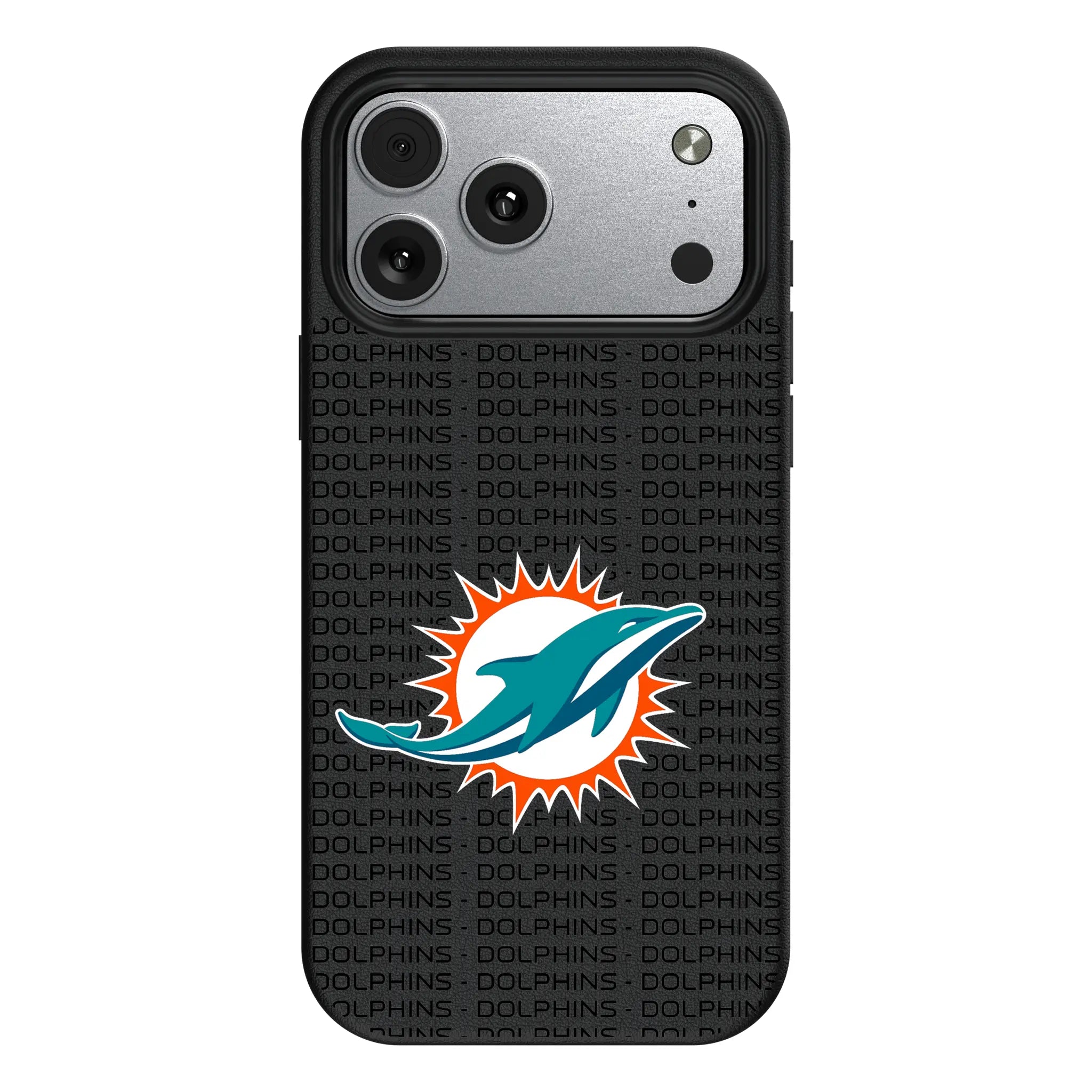 Miami Dolphins Text Backdrop iPhone MagSafe Compatible Phone Case for Apple iPhone#Device_iPhone 17 Pro Max