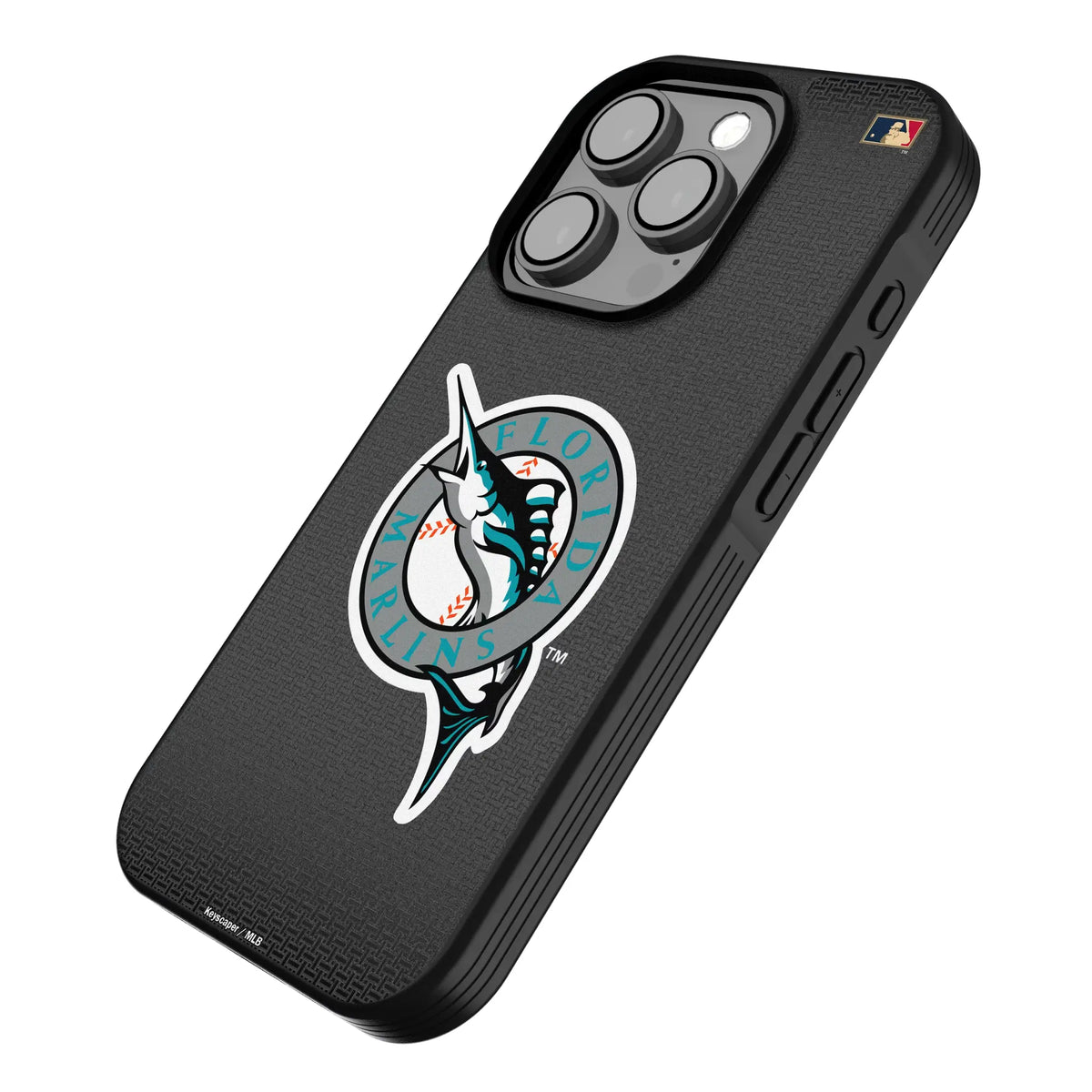 Miami Marlins 1993-2011 - Cooperstown Collection Linen iPhone Bump Phone Case for Apple iPhone - Isometric View