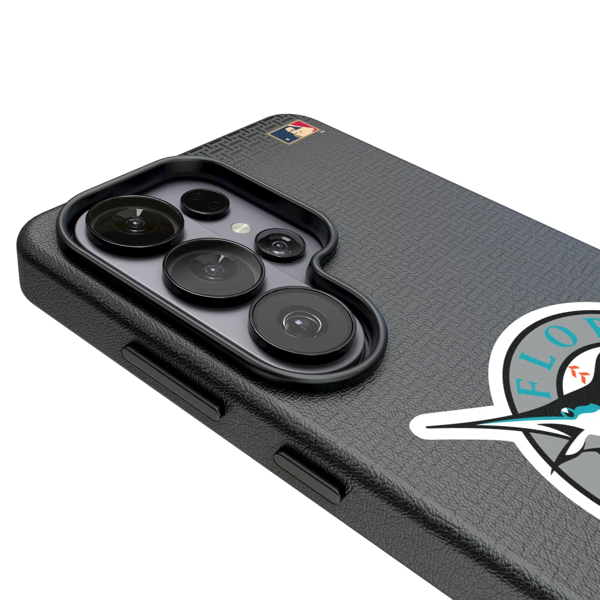 Miami Marlins 1993-2011 - Cooperstown Collection Linen Galaxy MagSafe Compatible Phone Case for Samsung Galaxy - Detail#Device_Galaxy S26 Ultra