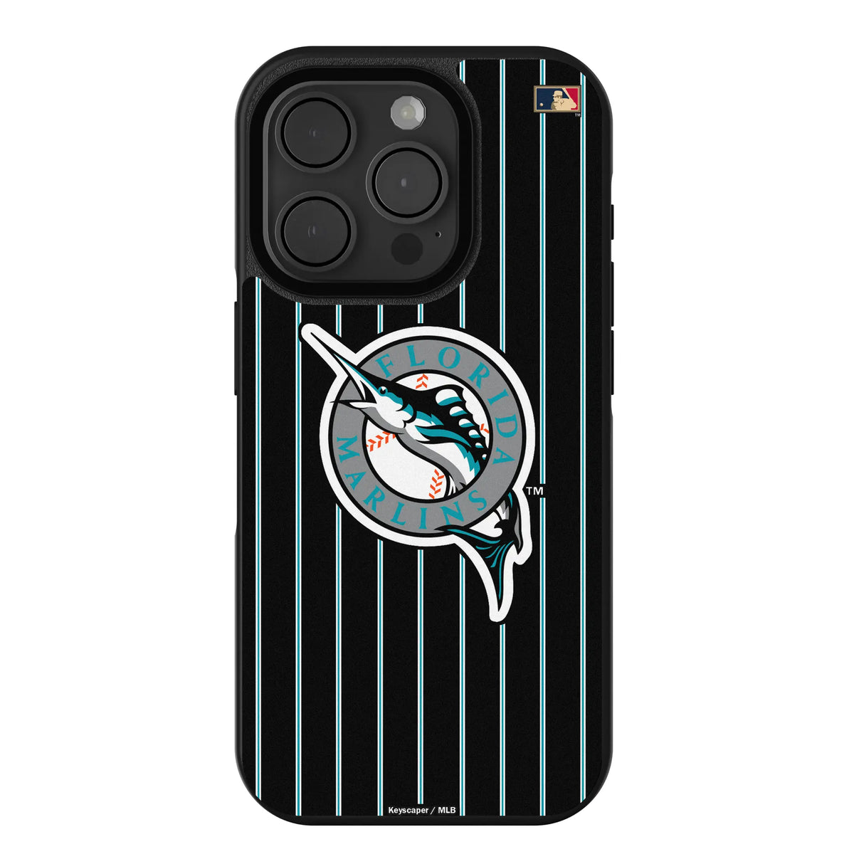 Miami Marlins 1993-2011 - Cooperstown Collection Pinstripe iPhone Bump Phone Case for Apple iPhone