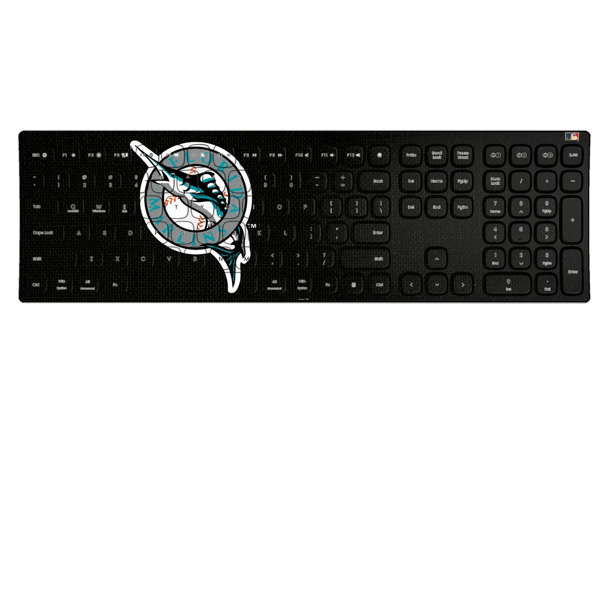 Miami Marlins 1993-2011 - Cooperstown Collection Solid KKB605 Curved Wireless Keyboard