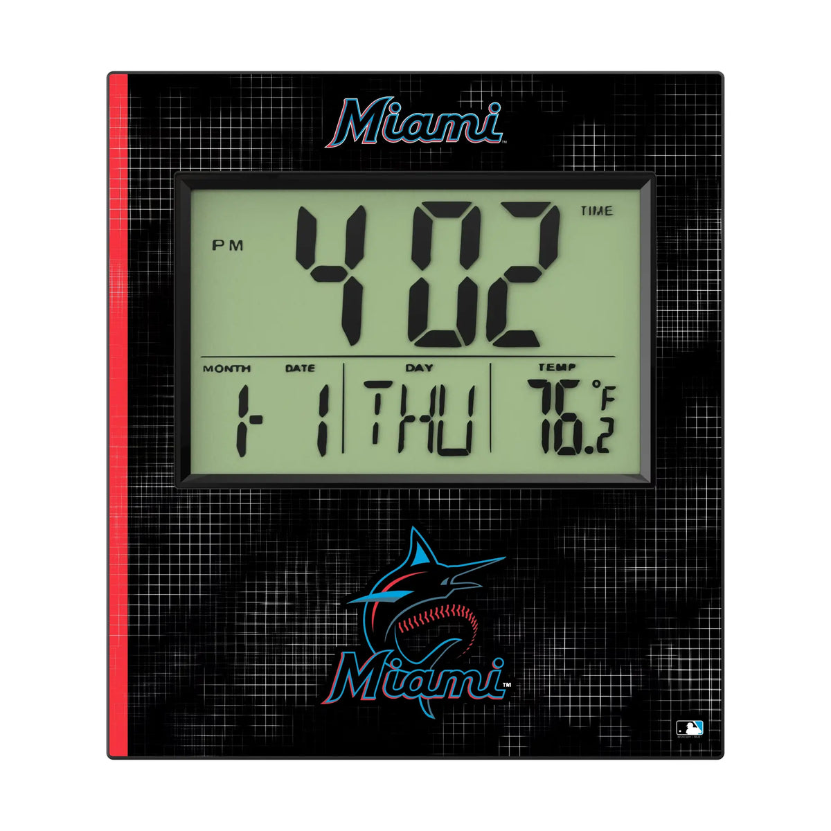 Miami Marlins Hatch Wall Clock
