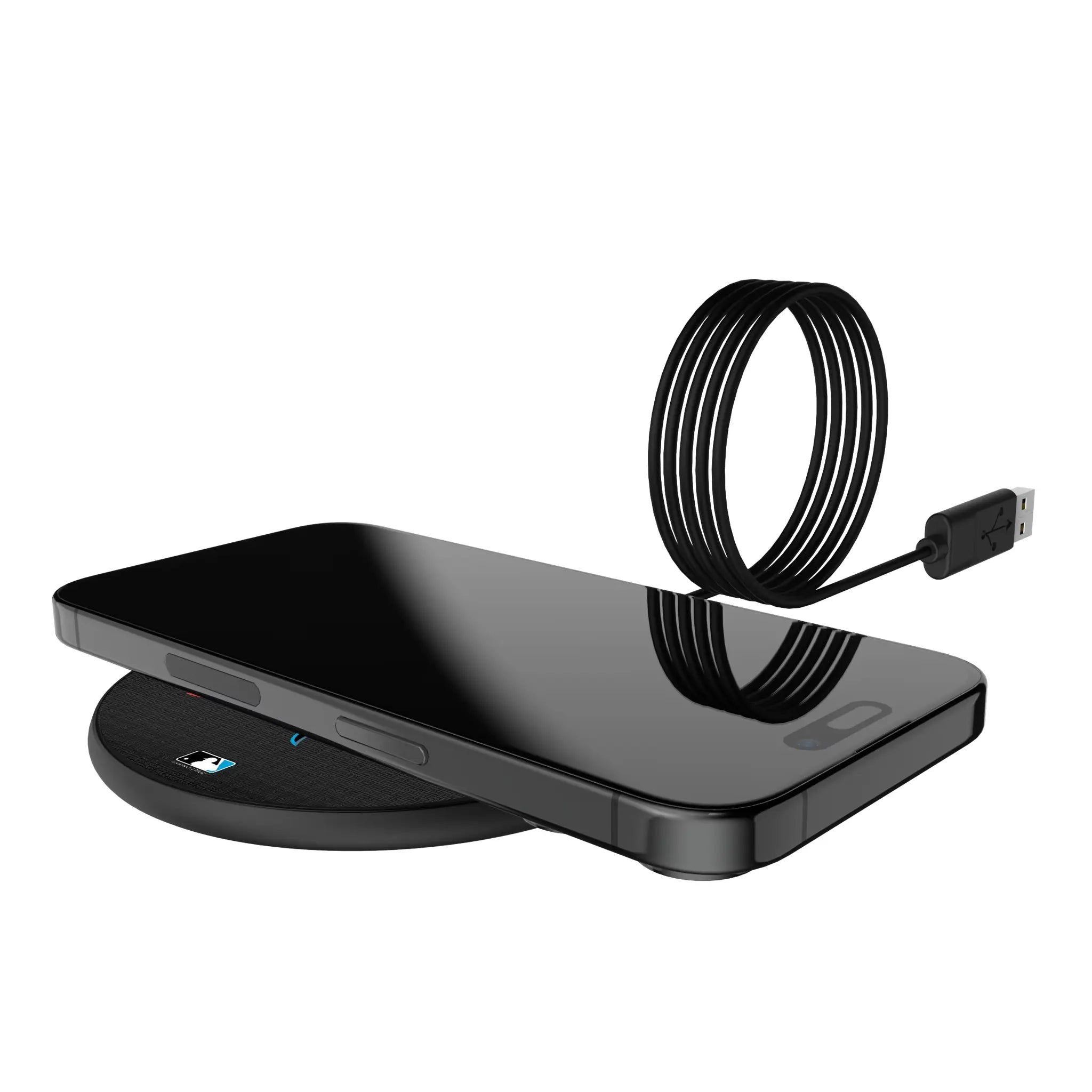 Miami Marlins Linen 15-Watt Wireless Charger - Lifestyle