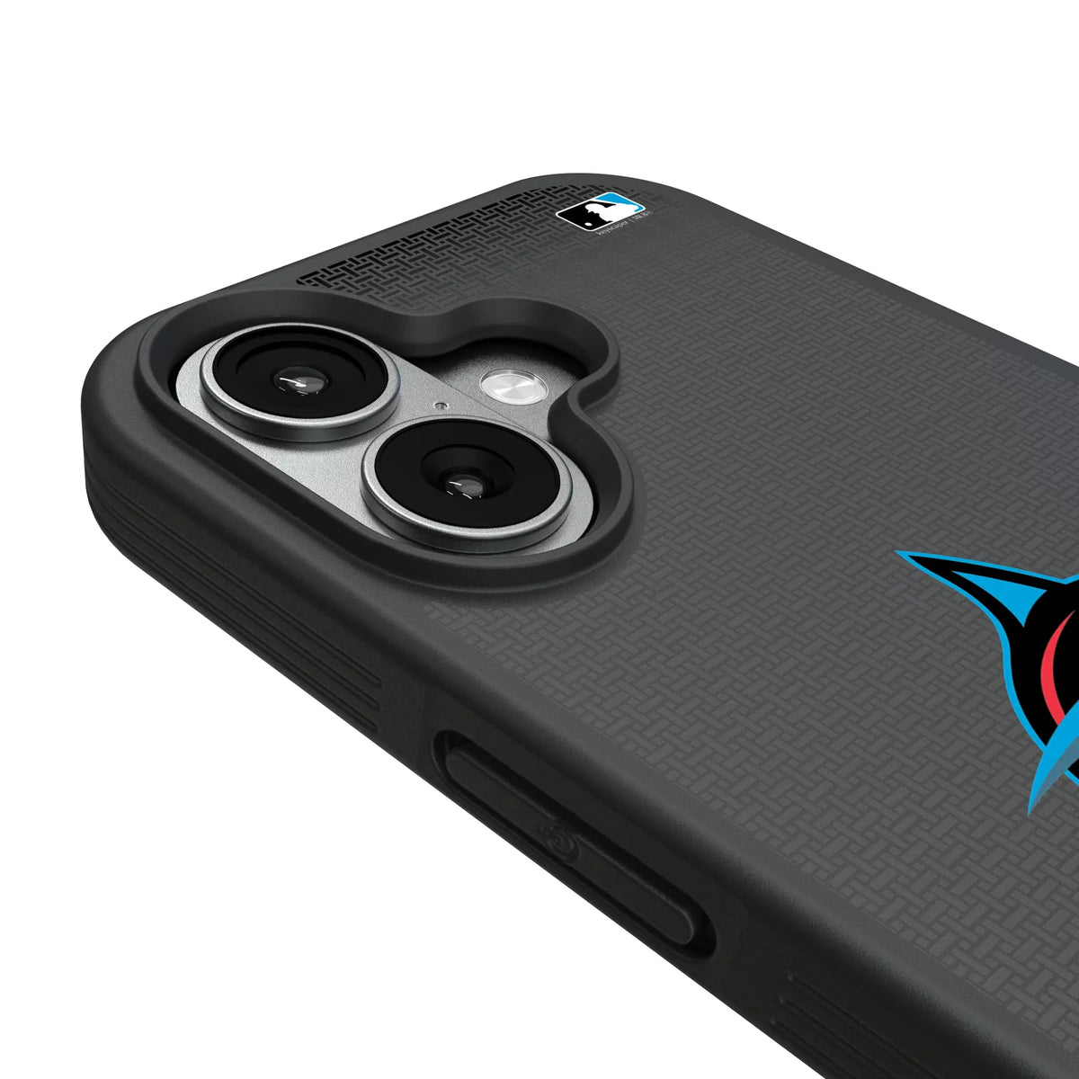 Miami Marlins Linen iPhone Bump Phone Case for Apple iPhone - Detail#Device_iPhone 17