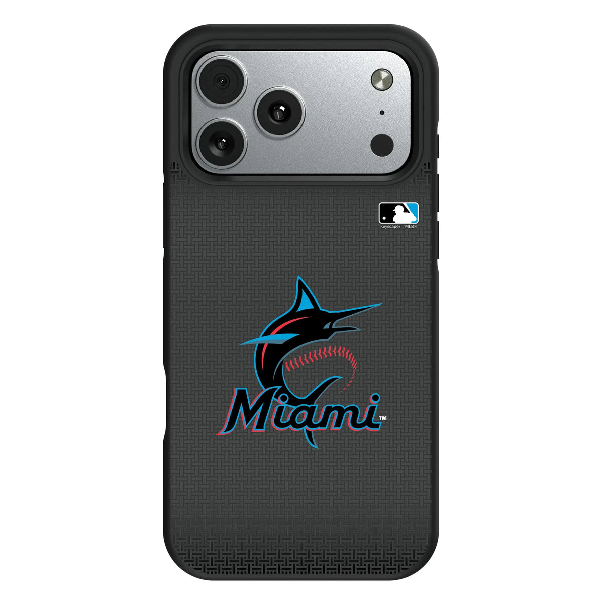 Miami Marlins Linen iPhone Bump Phone Case for Apple iPhone#Device_iPhone 17 Pro Max