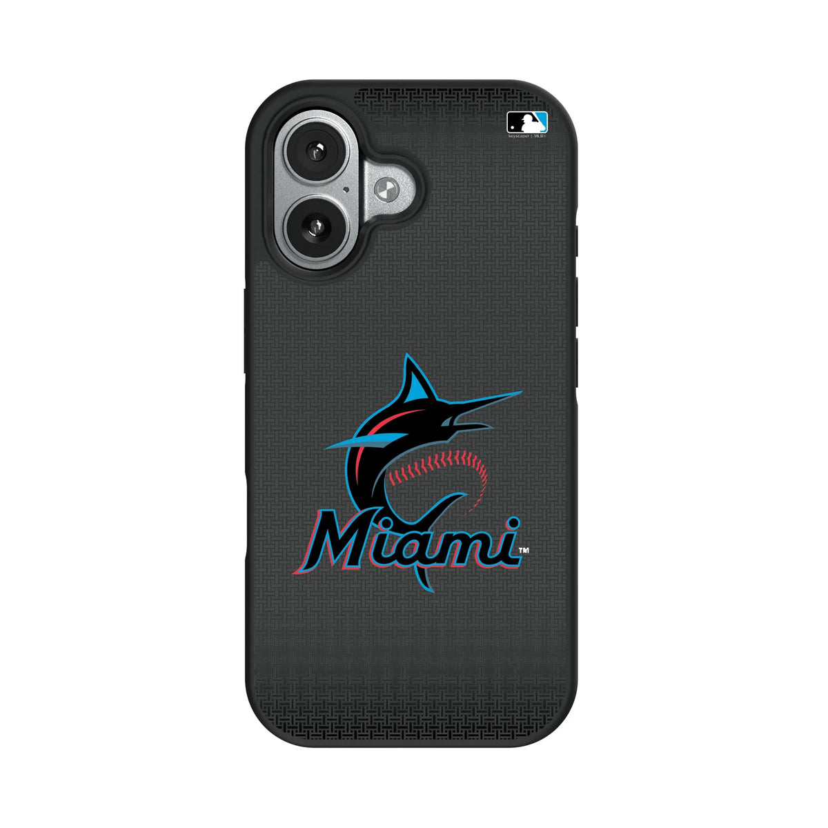 Miami Marlins Linen iPhone Bump Phone Case for Apple iPhone#Device_iPhone 17
