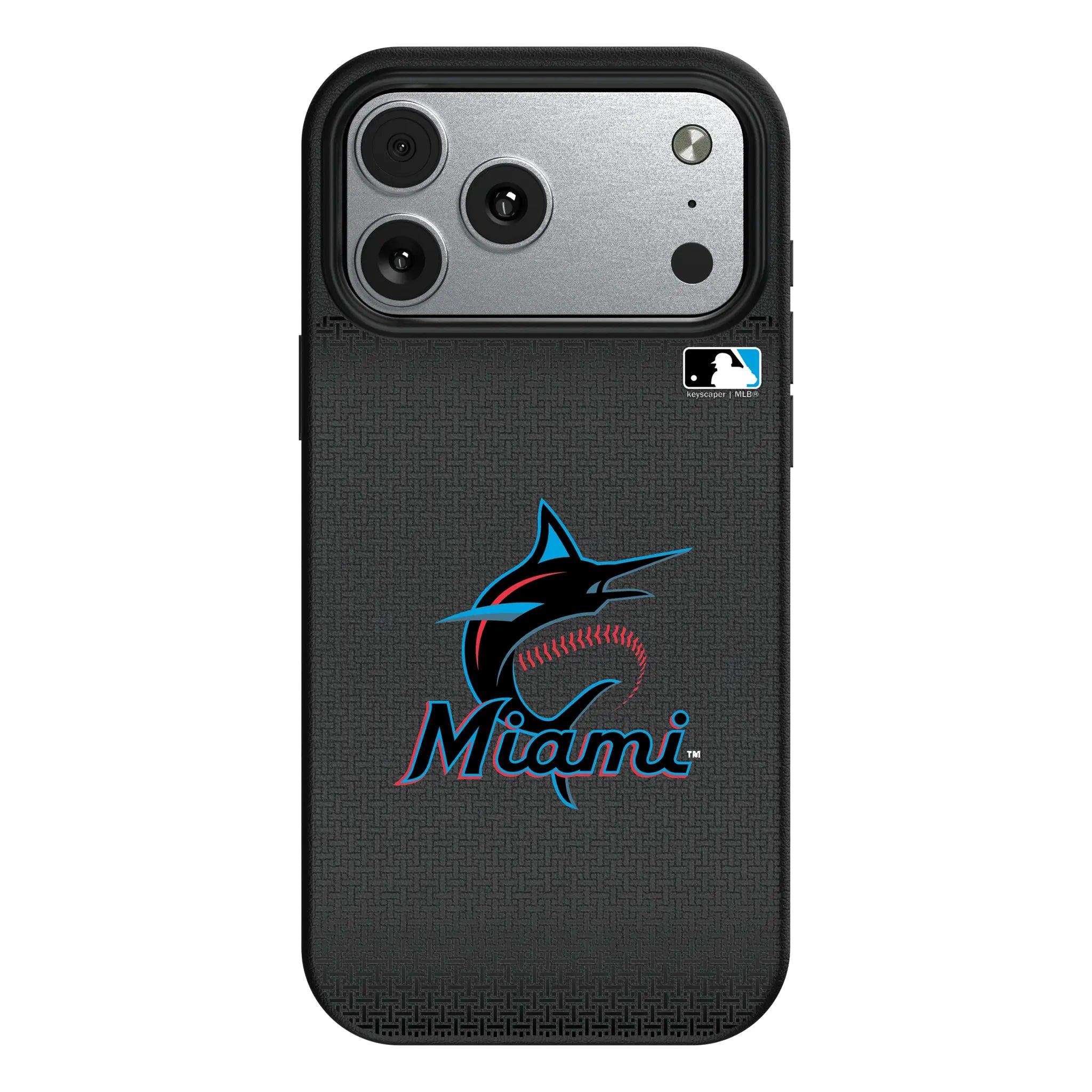 Miami Marlins Linen iPhone MagSafe Compatible Phone Case for Apple iPhone#Device_iPhone 17 Pro Max
