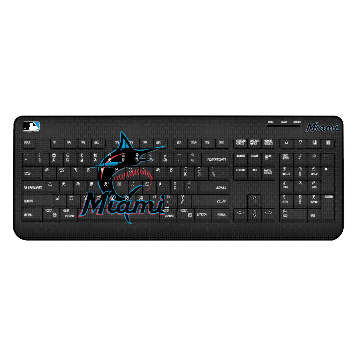 Miami Marlins Linen Wireless USB Keyboard