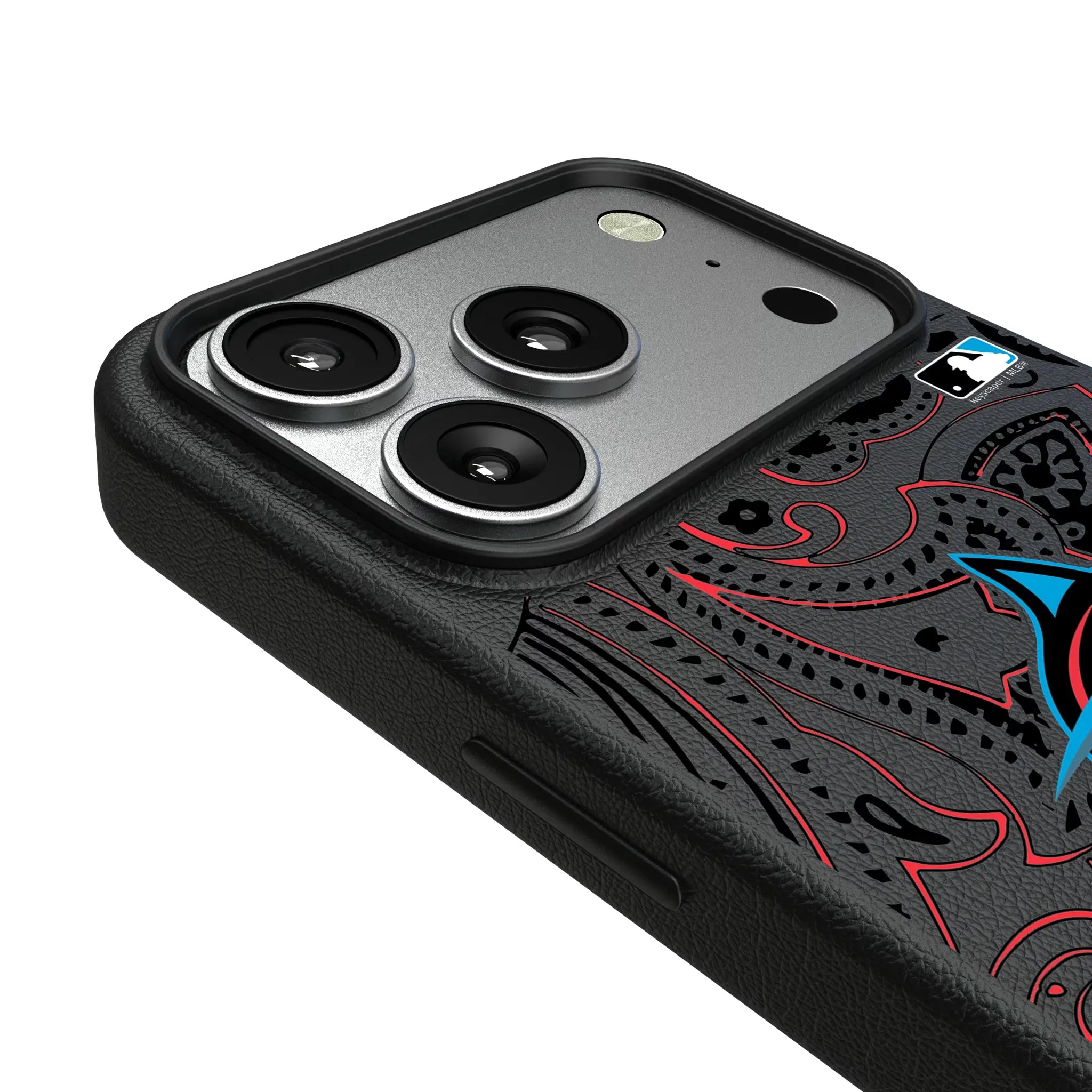Miami Marlins Paisley iPhone MagSafe Compatible Phone Case for Apple iPhone - Detail#Device_iPhone 17 Pro