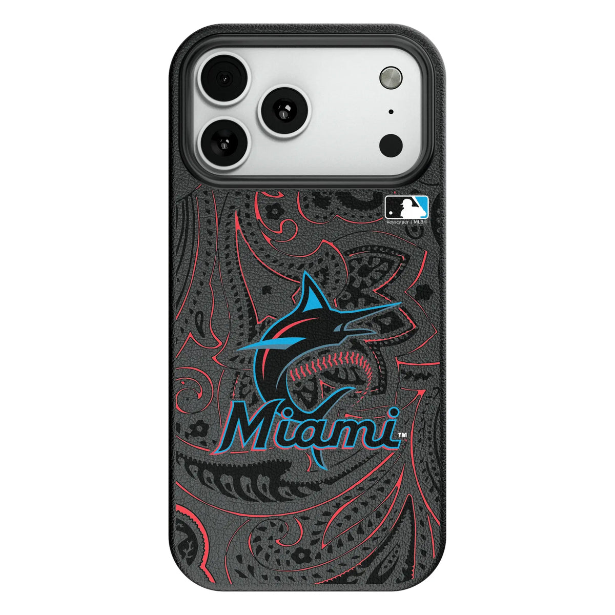 Miami Marlins Paisley MagSafe Compatible Phone Case for Apple iPhone