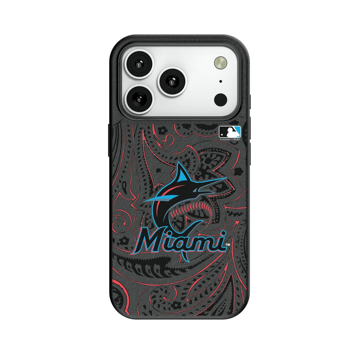 Miami Marlins Paisley MagSafe Compatible Phone Case for Apple iPhone