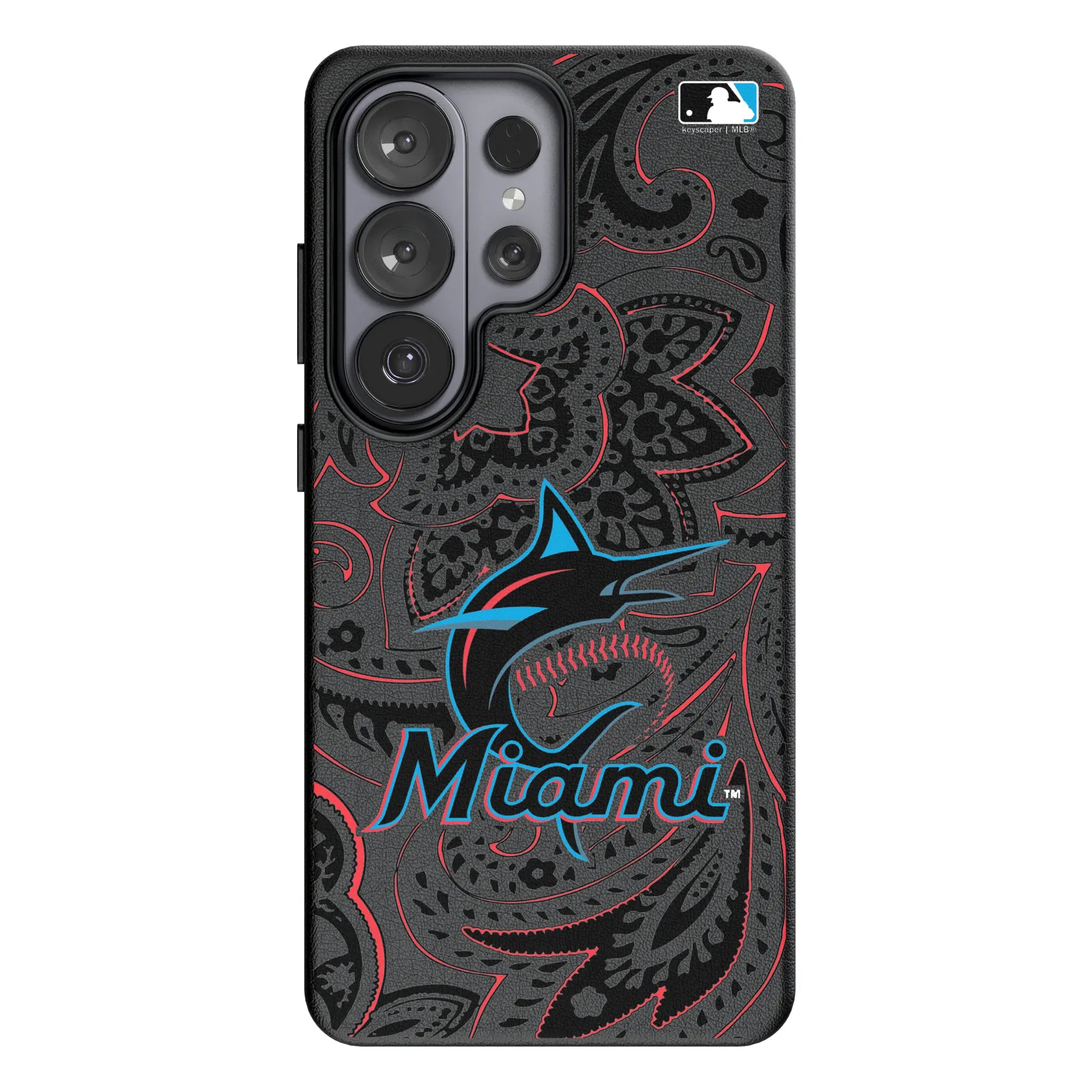 Miami Marlins Paisley Galaxy MagSafe Compatible Phone Case for Samsung Galaxy#Device_Galaxy S26 Ultra