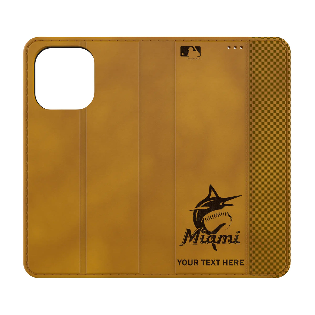 Miami Marlins Personalized Burn iPhone Folio Phone Case for Apple iPhone
