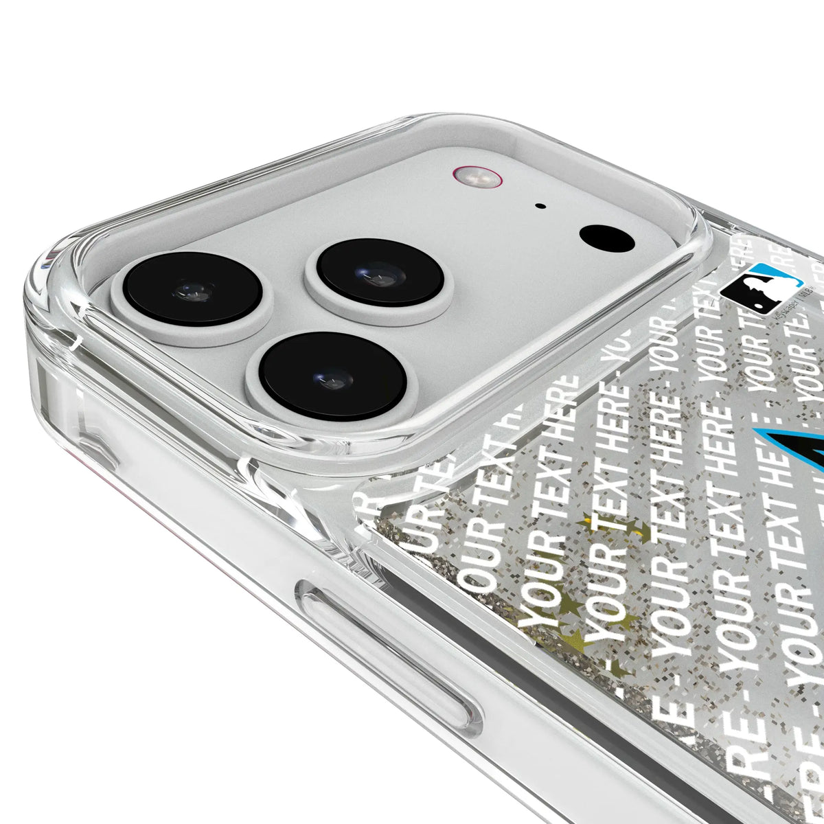 Miami Marlins Personalized EndZone Plus iPhone Glitter Phone Case for Apple iPhone - Detail#Device_iPhone 18 Pro Max