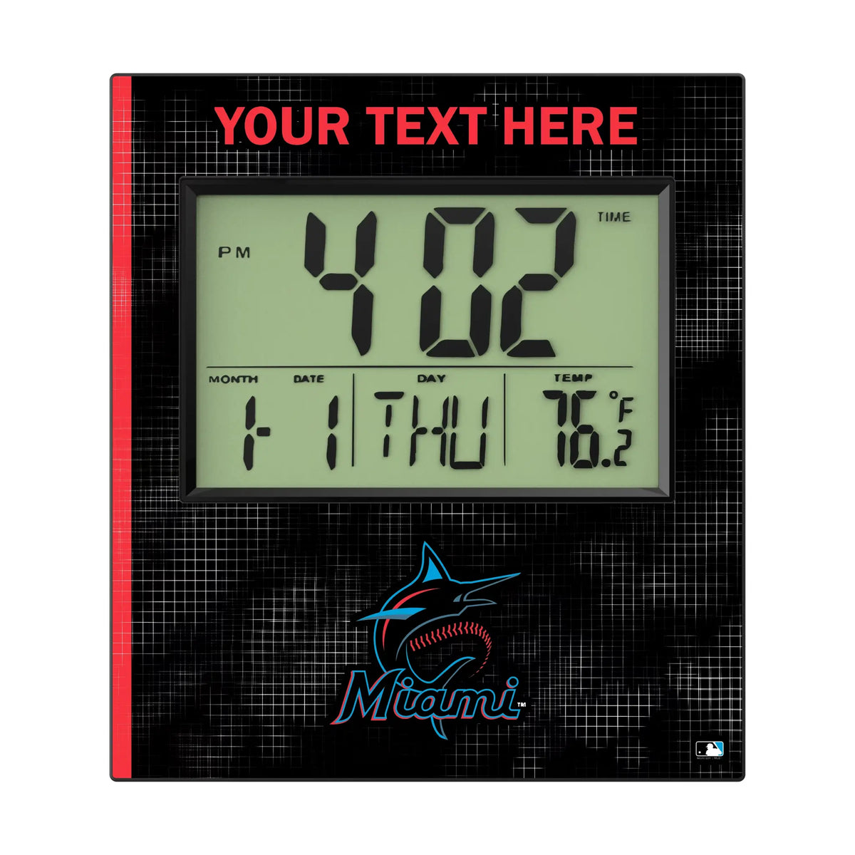 Miami Marlins Personalized Hatch Wall Clock