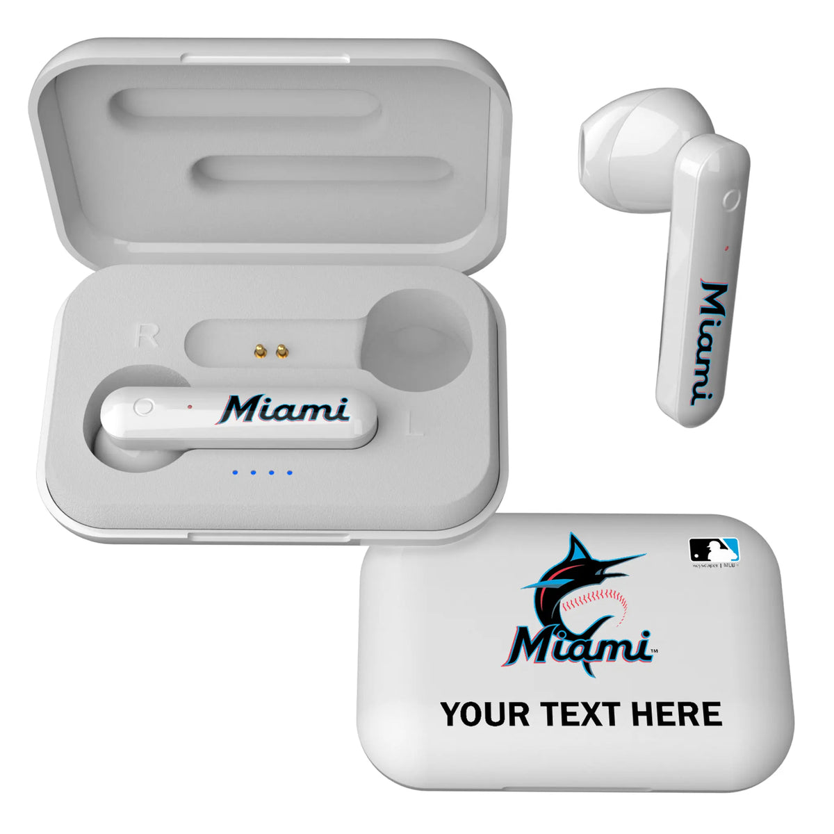 Miami Marlins Personalized Insignia Wireless TWS Earbuds