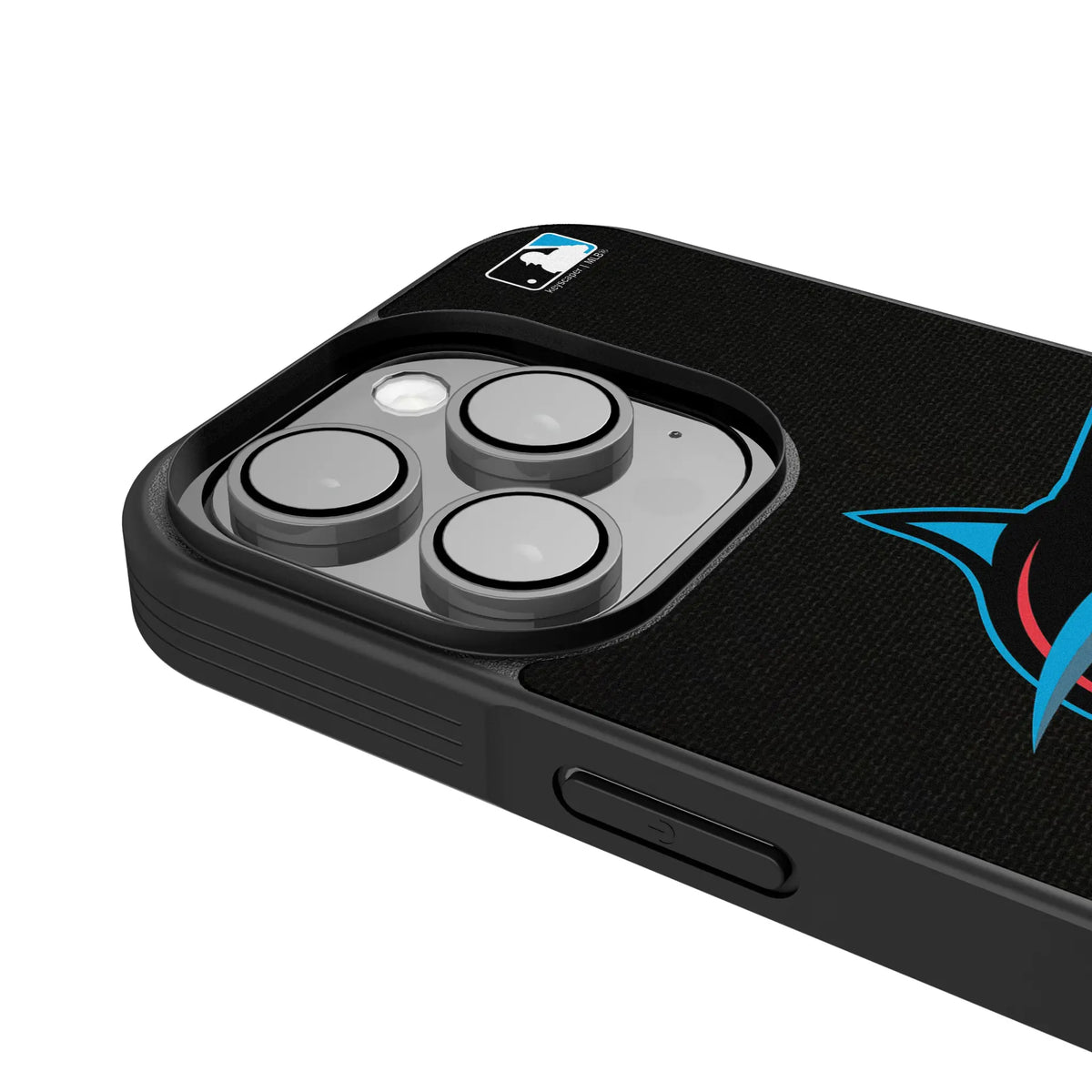 Miami Marlins Personalized Stripe iPhone Bump Phone Case for Apple iPhone - Detail