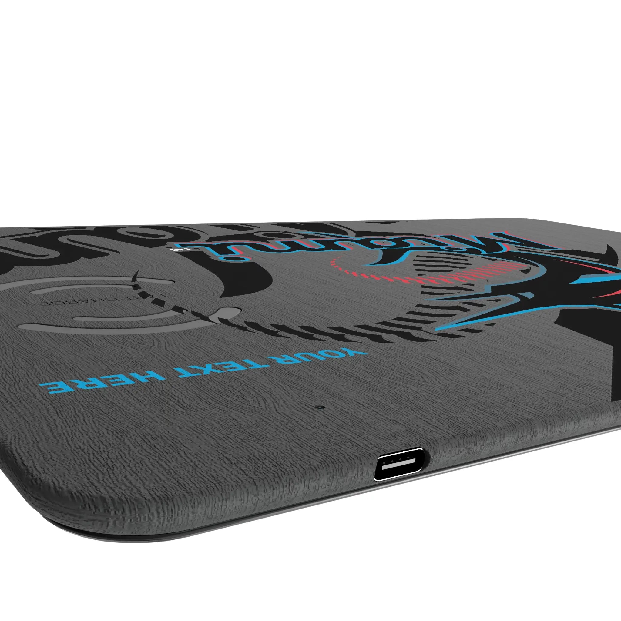 Miami Marlins Personalized Tilt 15-Watt Wireless Charger and Mouse Pad