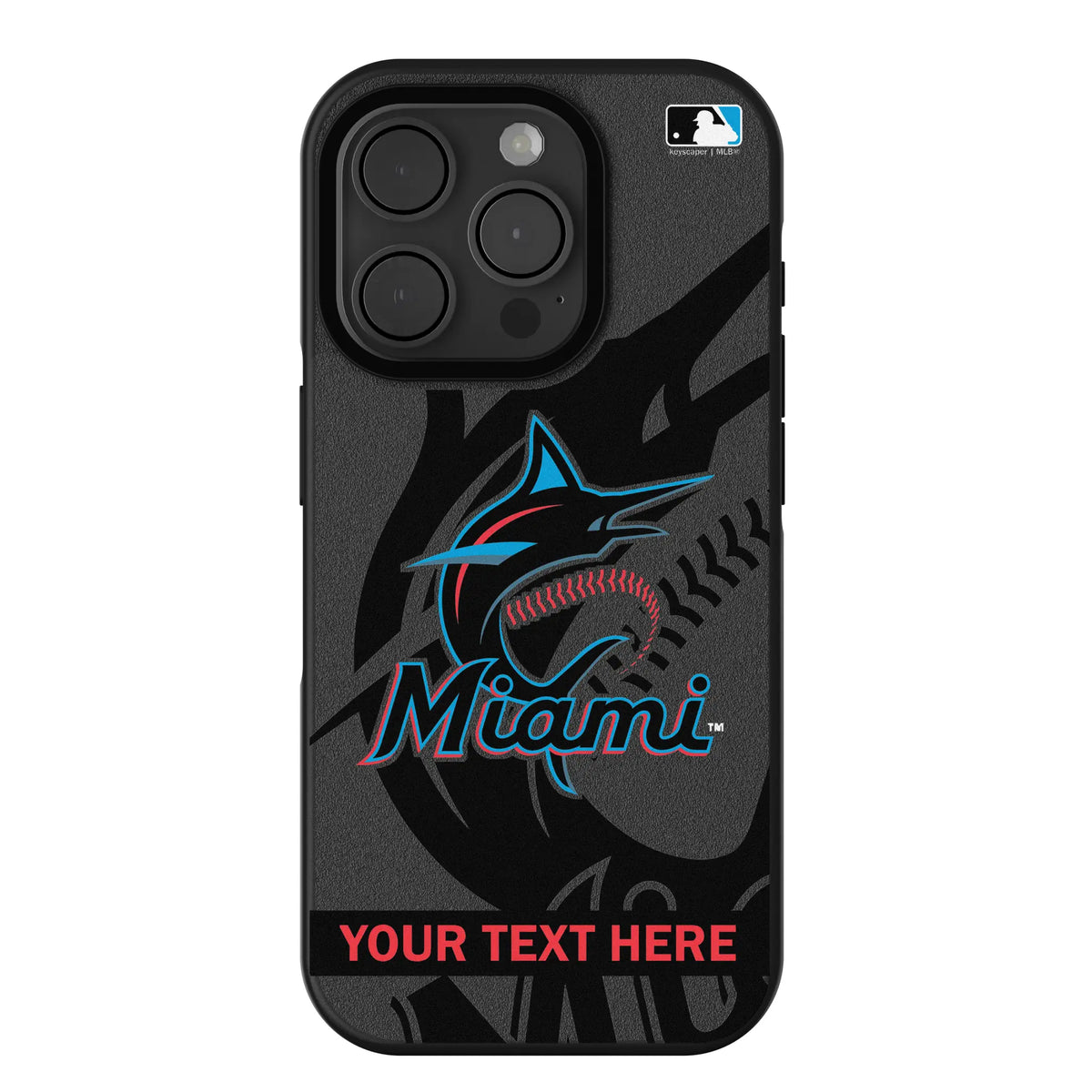 Miami Marlins Personalized Tilt iPhone Bump Phone Case for Apple iPhone