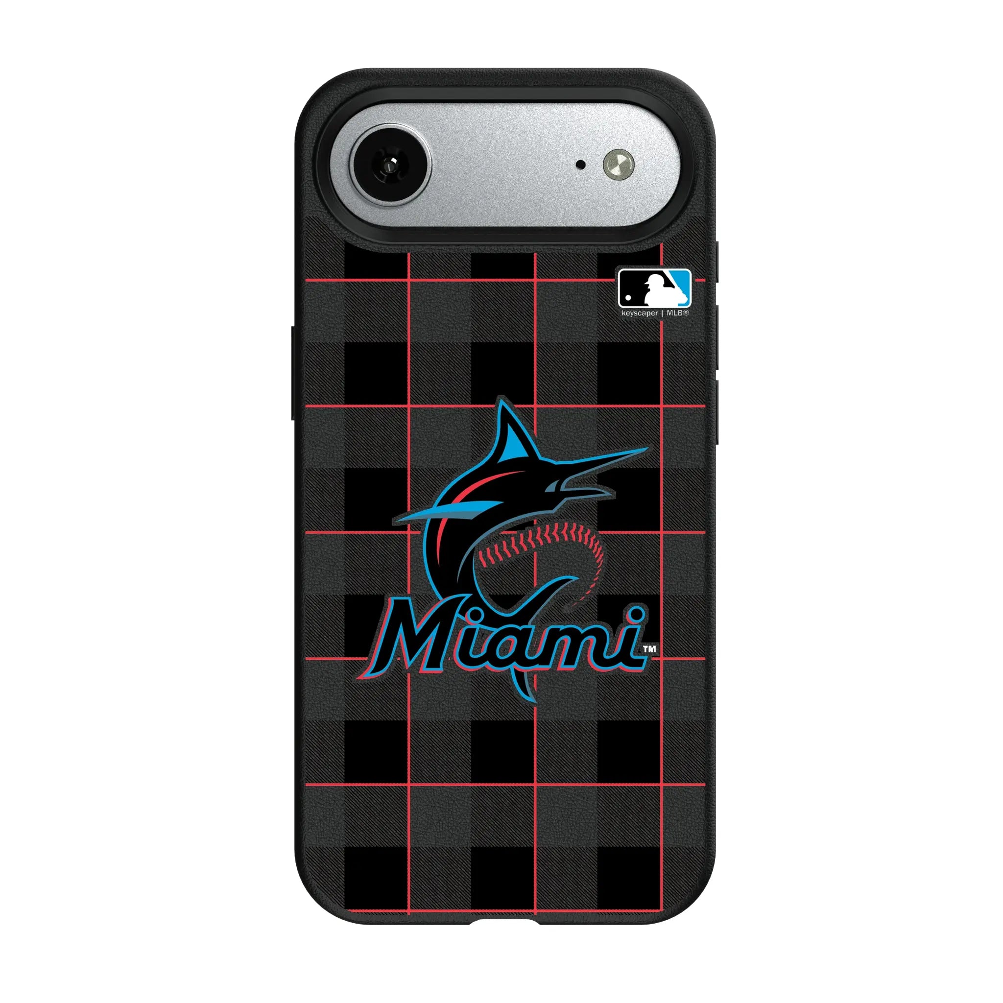 Miami Marlins Plaid iPhone MagSafe Compatible Phone Case for Apple iPhone#Device_iPhone Air