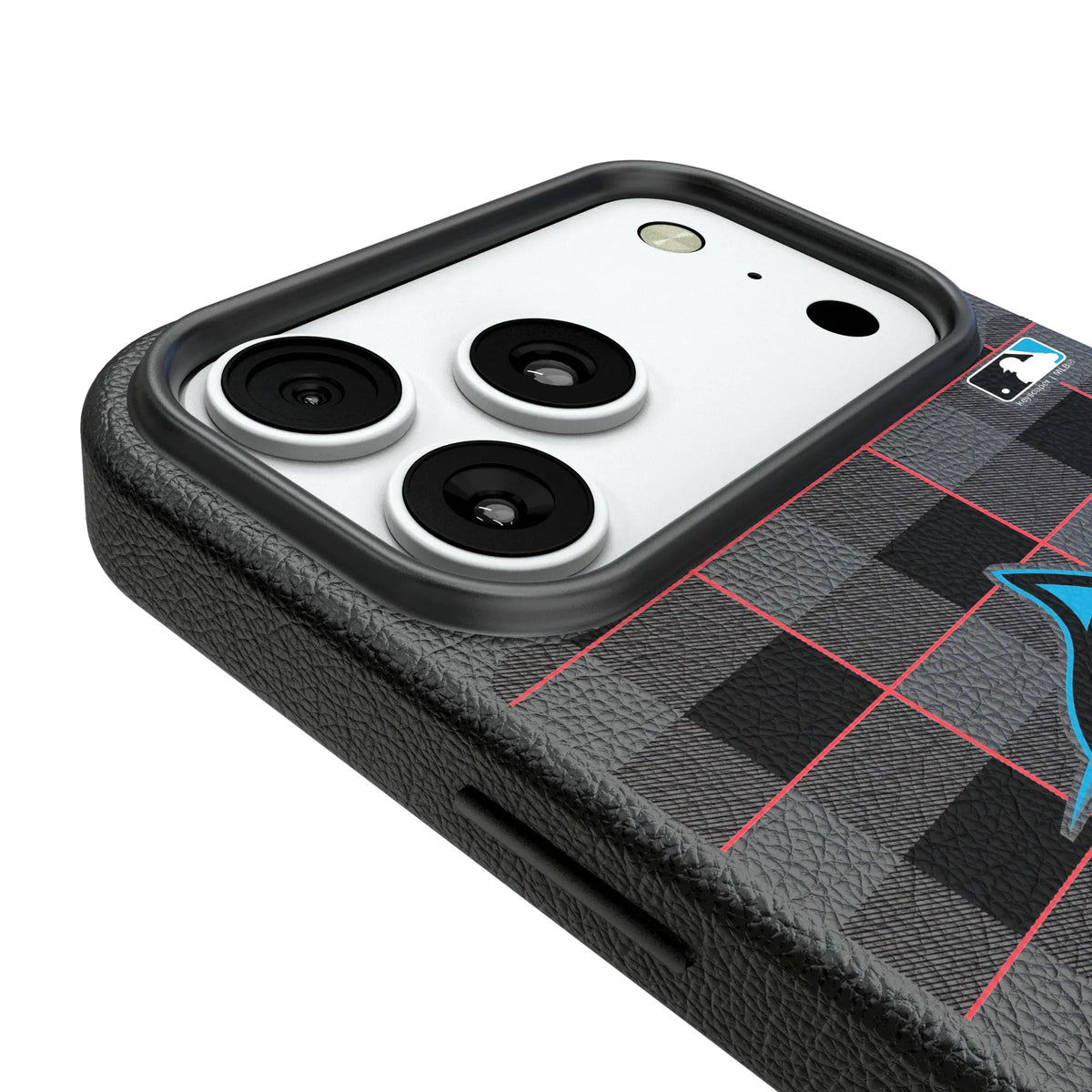 Miami Marlins Plaid iPhone MagSafe Compatible Phone Case for Apple iPhone - Detail#Device_iPhone 18 Pro Max