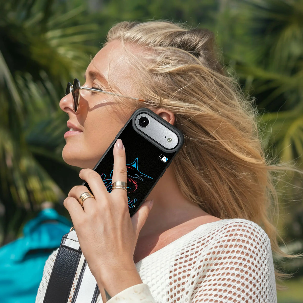 Miami Marlins Solid iPhone Bump Phone Case for Apple iPhone - Lifestyle#Device_iPhone Air
