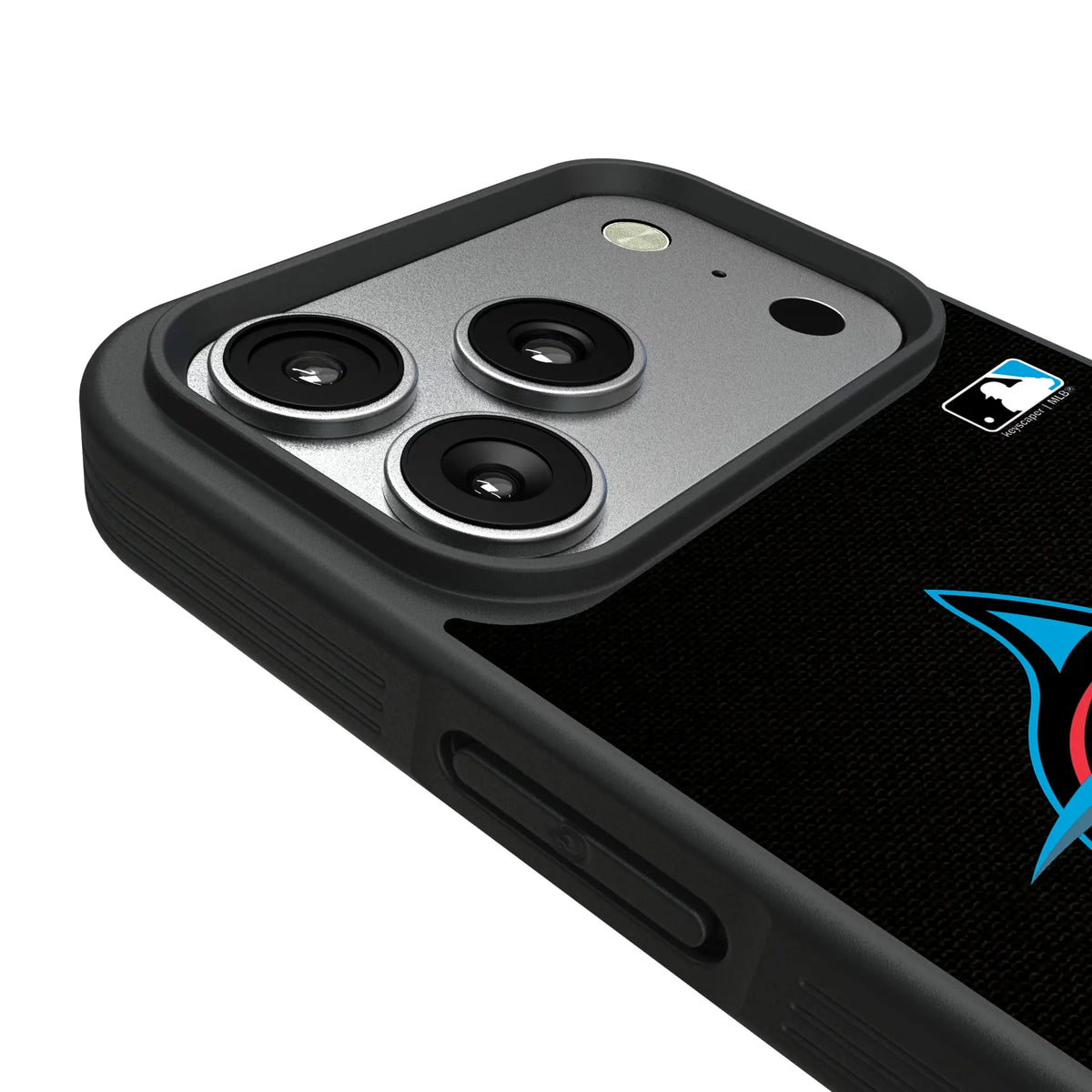 Miami Marlins Solid iPhone Bump Phone Case for Apple iPhone - Detail#Device_iPhone 17 Pro