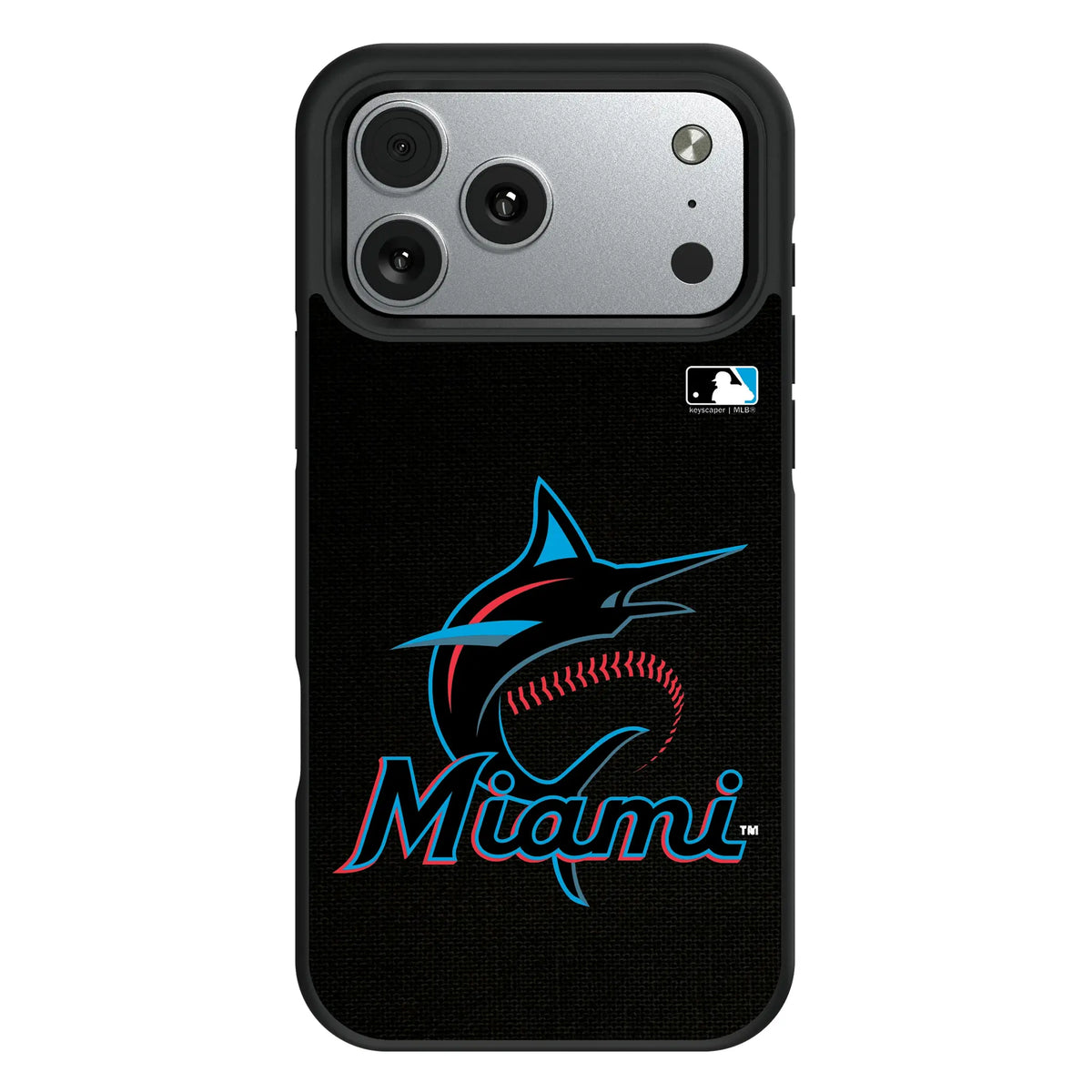 Miami Marlins Solid iPhone Bump Phone Case for Apple iPhone#Device_iPhone 17 Pro Max