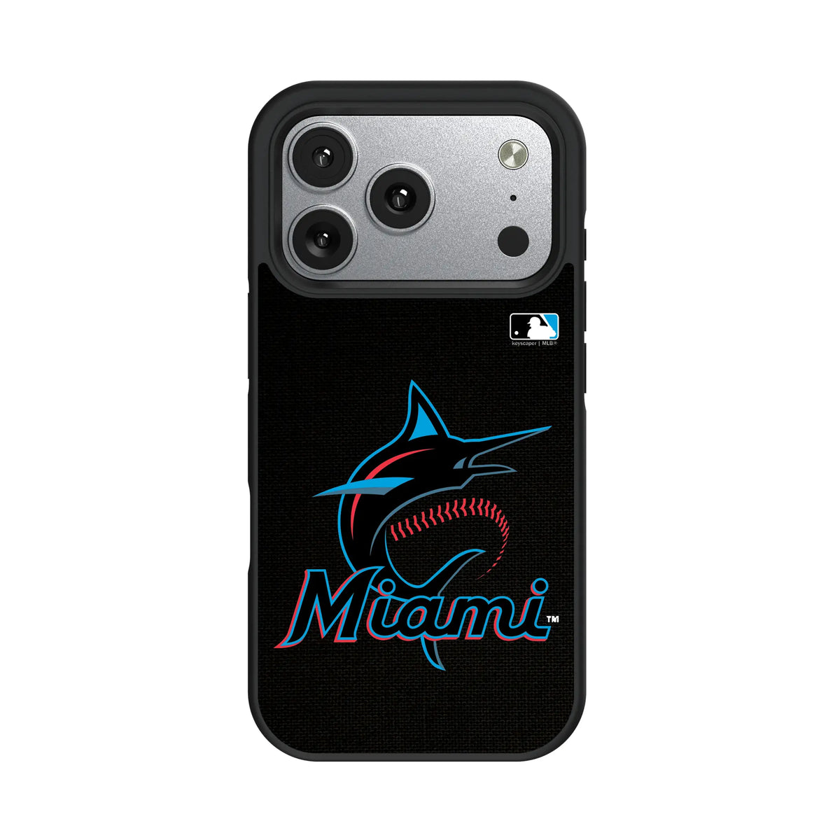 Miami Marlins Solid iPhone Bump Phone Case for Apple iPhone#Device_iPhone 17 Pro