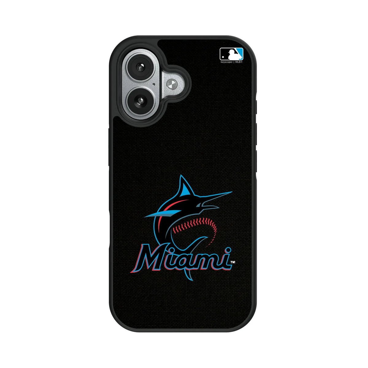 Miami Marlins Solid iPhone Bump Phone Case for Apple iPhone#Device_iPhone 17