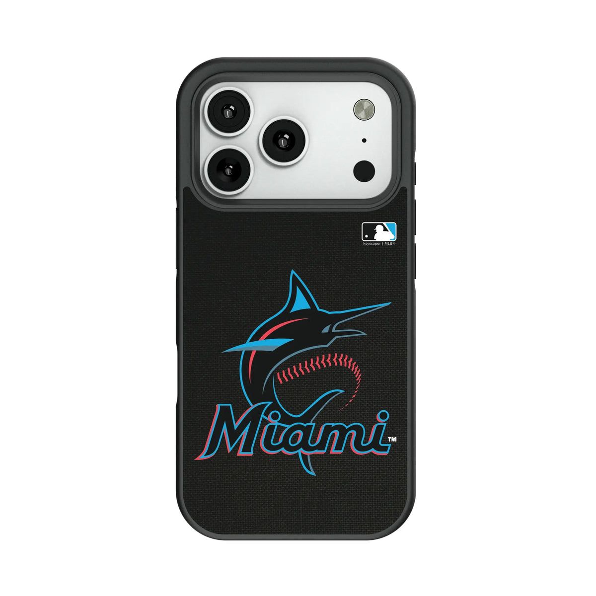 Miami Marlins Solid Bump Phone Case for Apple iPhone