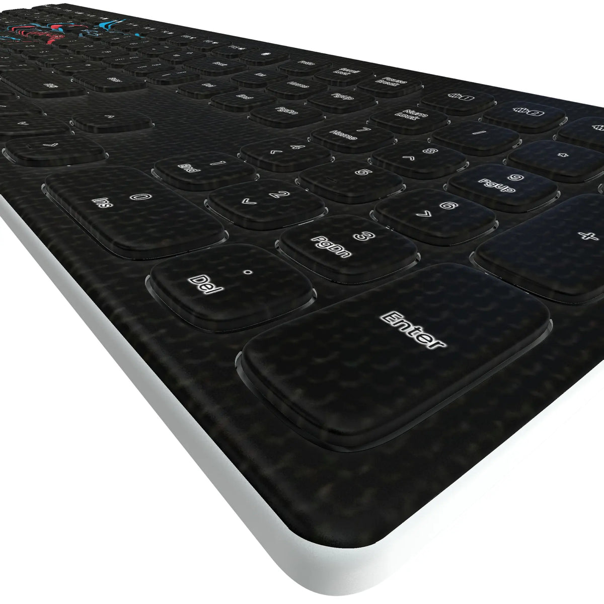 Miami Marlins Solid KKB605 Curved Wireless Keyboard - Detail
