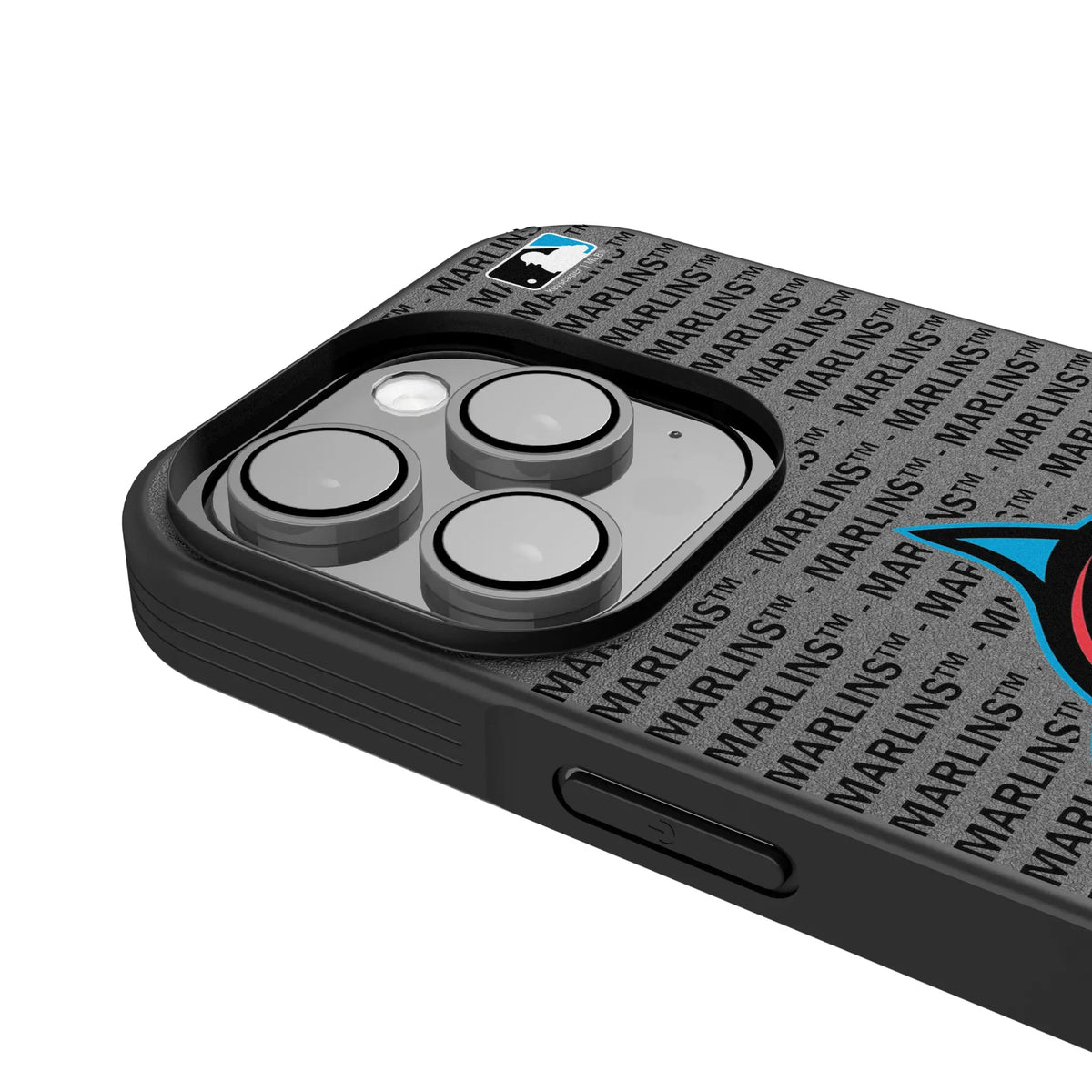 Miami Marlins Text Backdrop iPhone Bump Phone Case for Apple iPhone - Detail