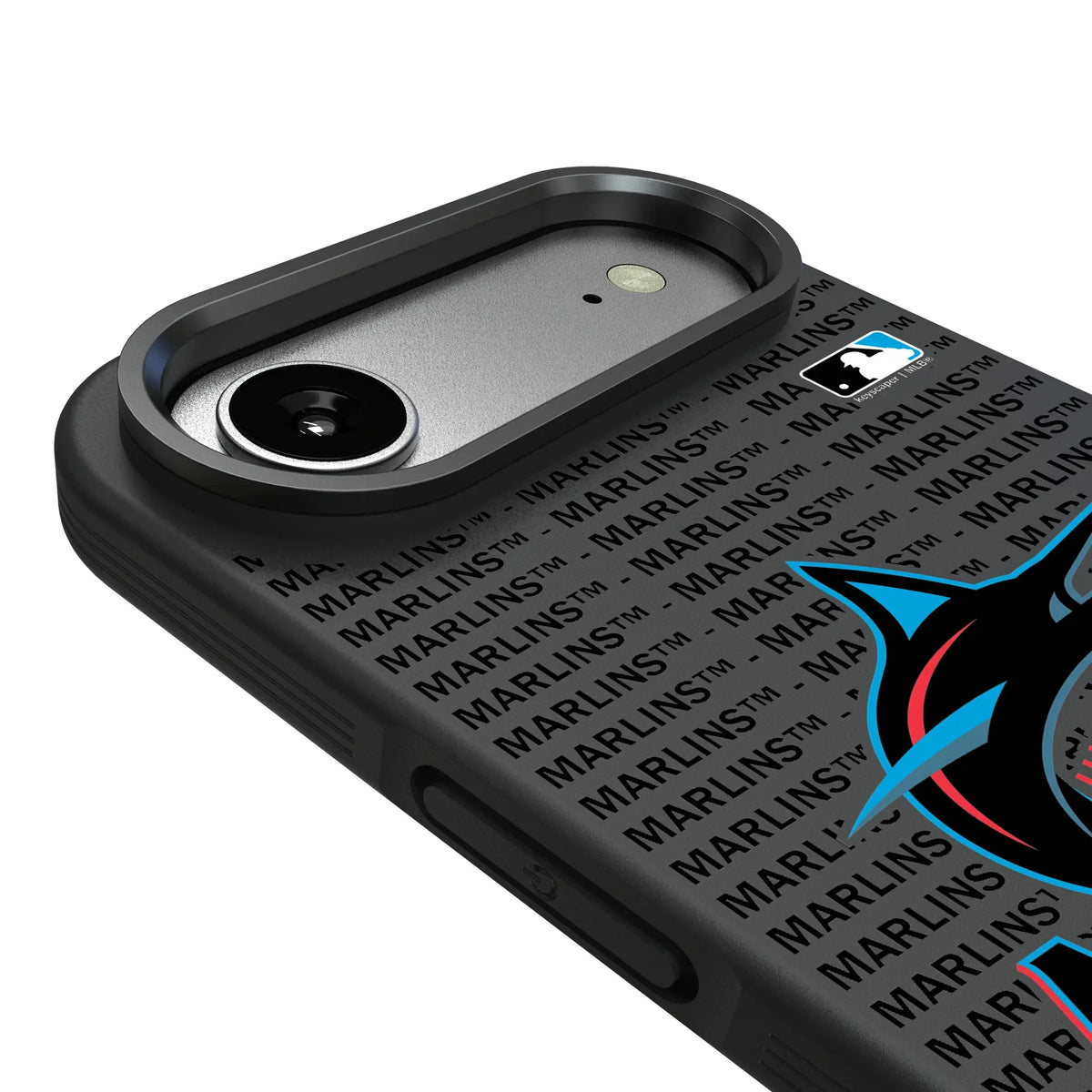 Miami Marlins Text Backdrop iPhone Bump Phone Case for Apple iPhone - Detail#Device_iPhone Air