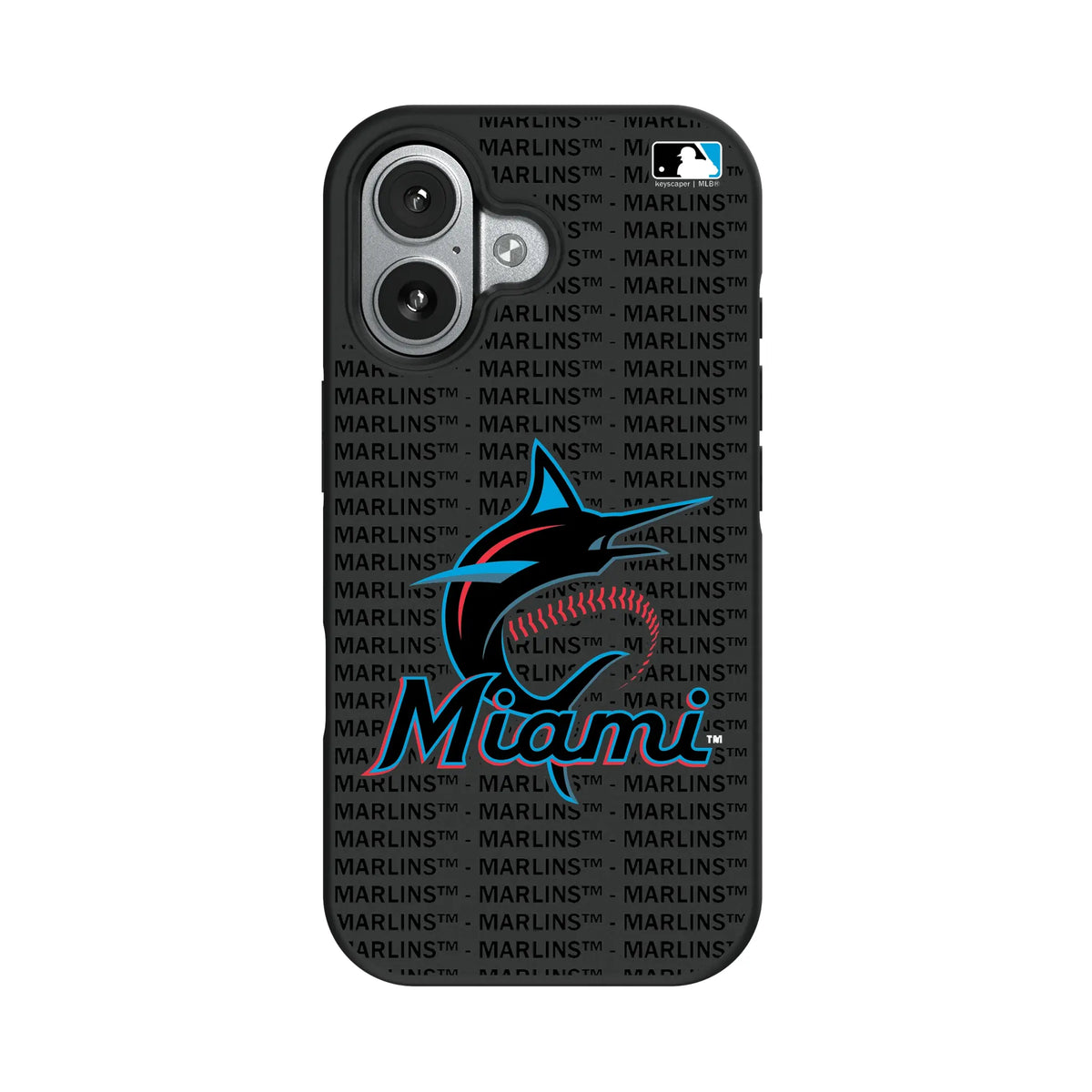 Miami Marlins Text Backdrop iPhone Bump Phone Case for Apple iPhone#Device_iPhone 17