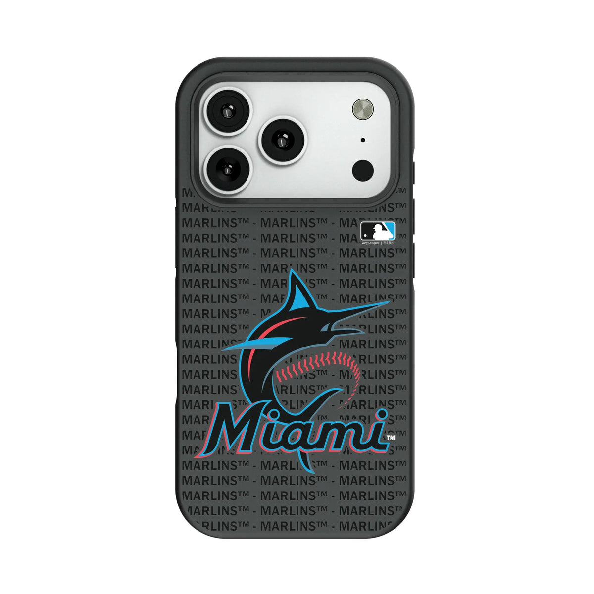Miami Marlins Text Backdrop Bump Phone Case for Apple iPhone