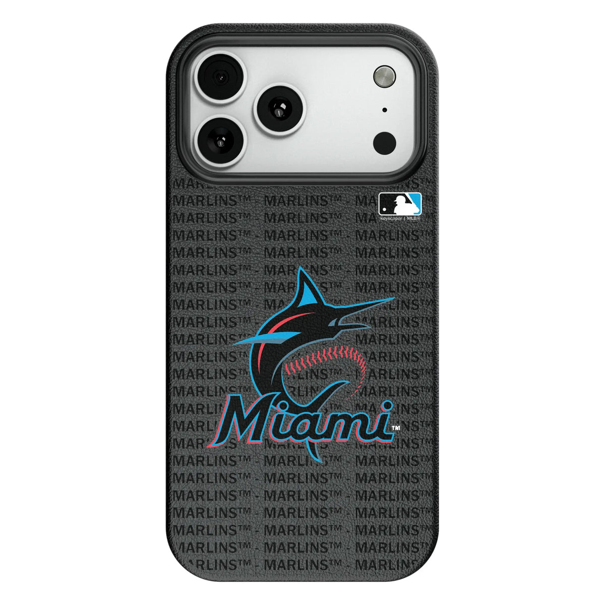 Miami Marlins Text Backdrop MagSafe Compatible Phone Case for Apple iPhone