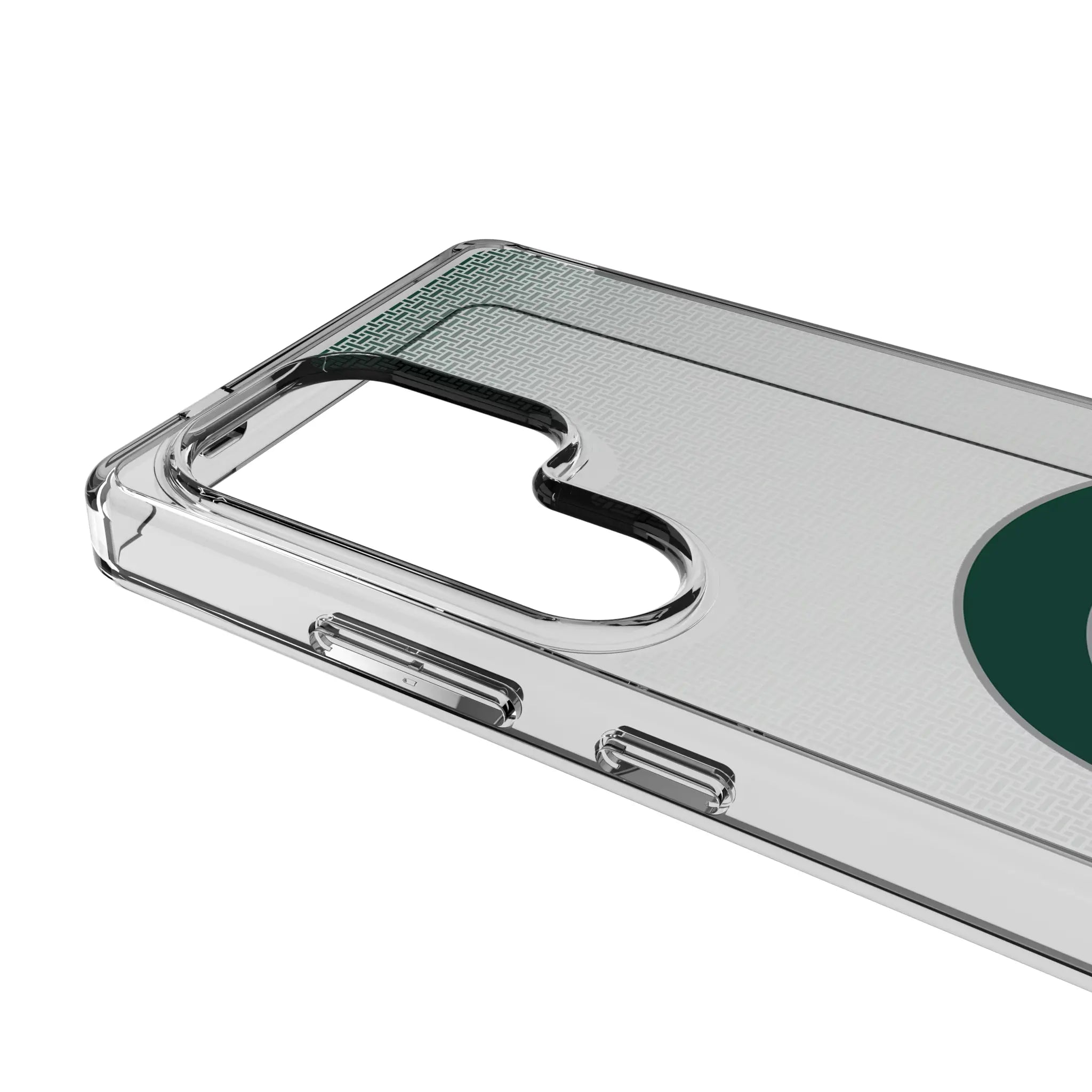 Michigan State University Spartans Linen Galaxy Clear Phone Case for Samsung Galaxy - Detail#Device_Galaxy S25 Ultra