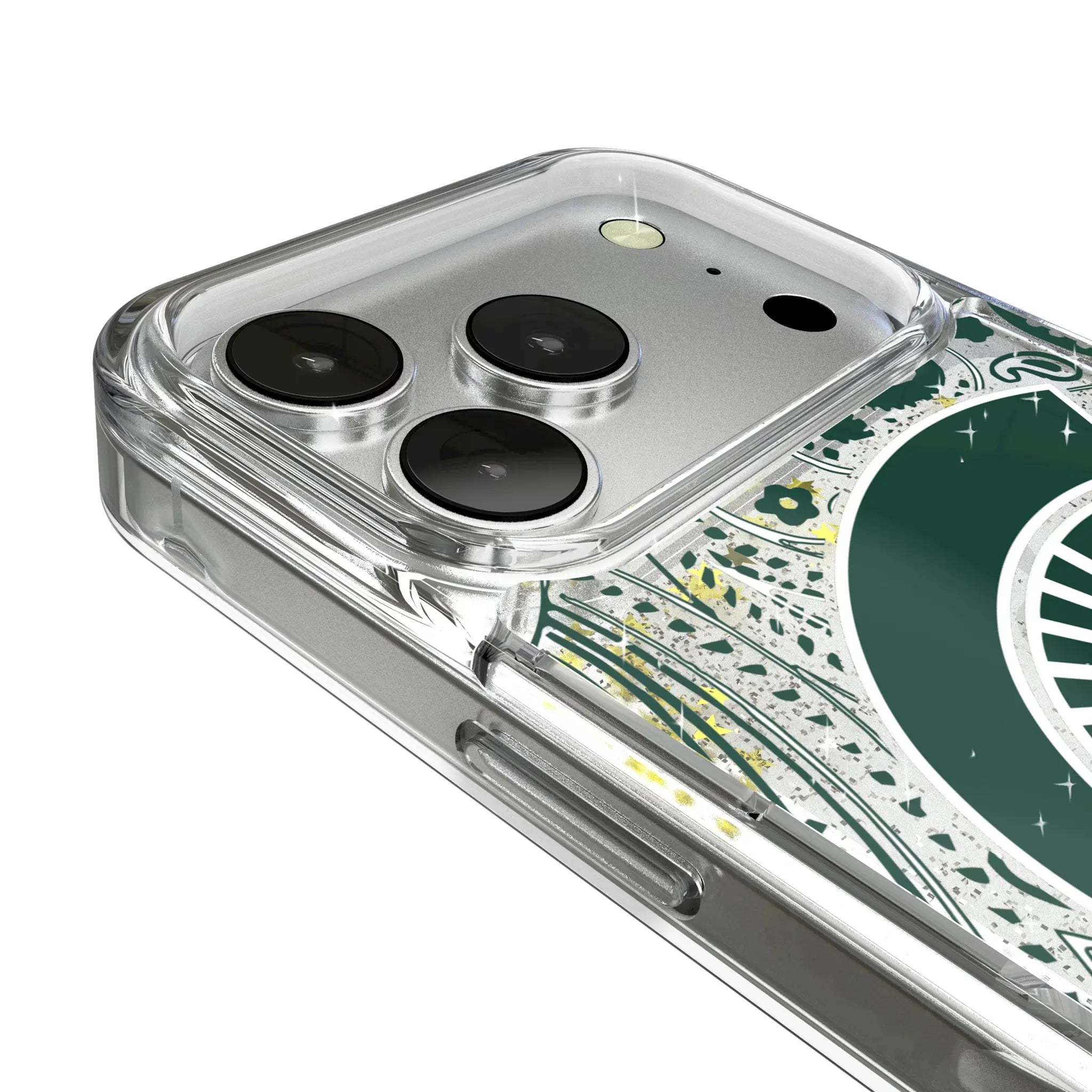 Michigan State University Spartans Paisley iPhone Glitter Phone Case for Apple iPhone - Detail