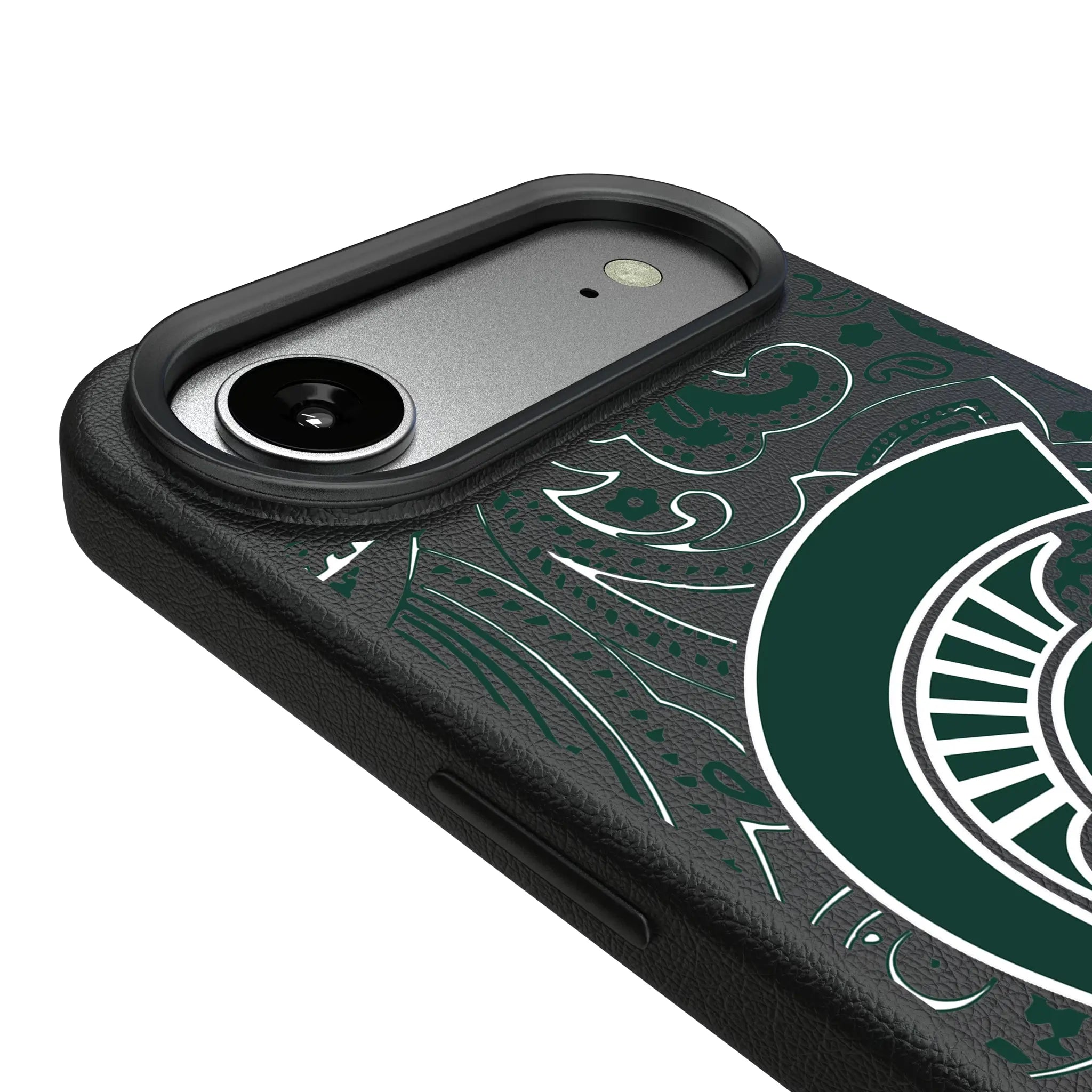 Michigan State University Spartans Paisley iPhone MagSafe Compatible Phone Case for Apple iPhone - Detail#Device_iPhone Air
