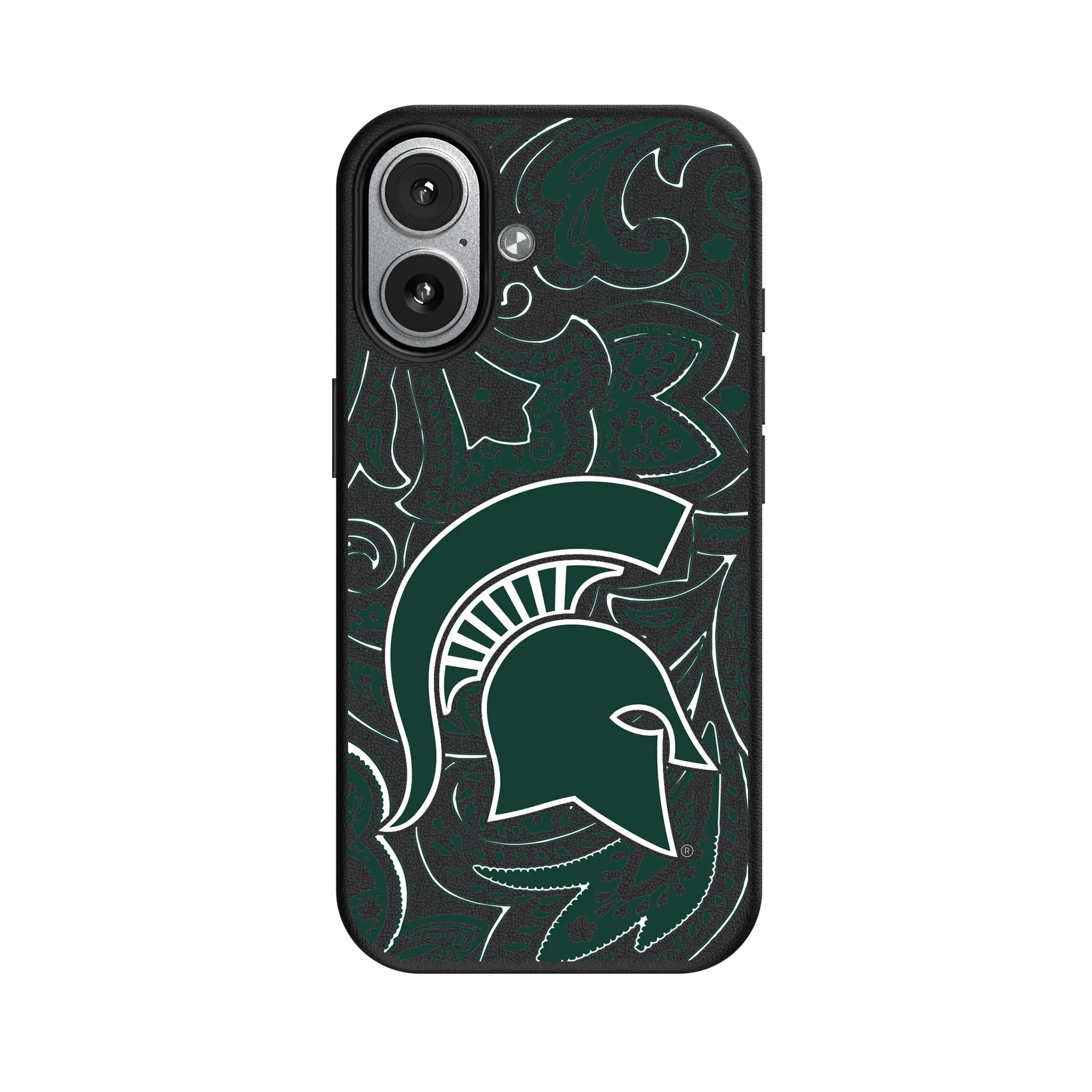Michigan State University Spartans Paisley iPhone MagSafe Compatible Phone Case for Apple iPhone#Device_iPhone 17