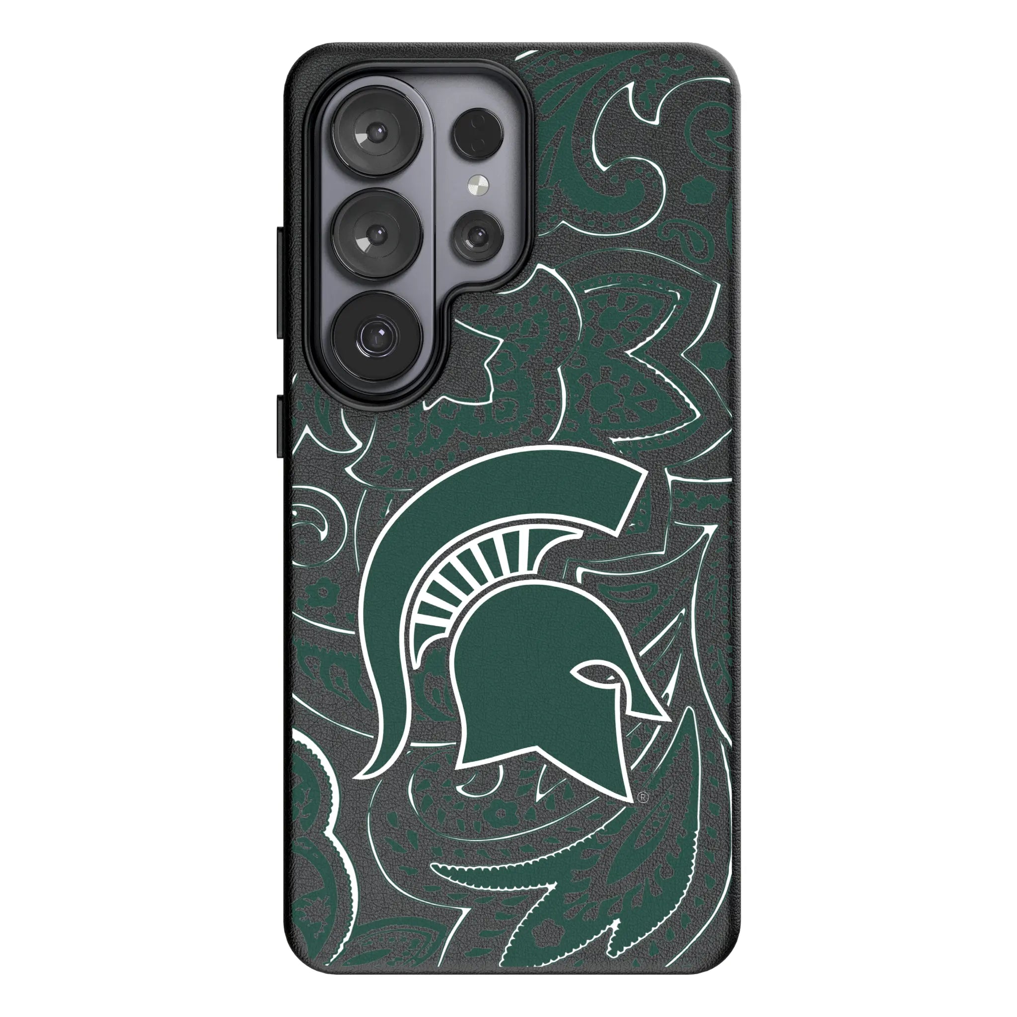 Michigan State University Spartans Paisley Galaxy MagSafe Compatible Phone Case for Samsung Galaxy#Device_Galaxy S26 Ultra