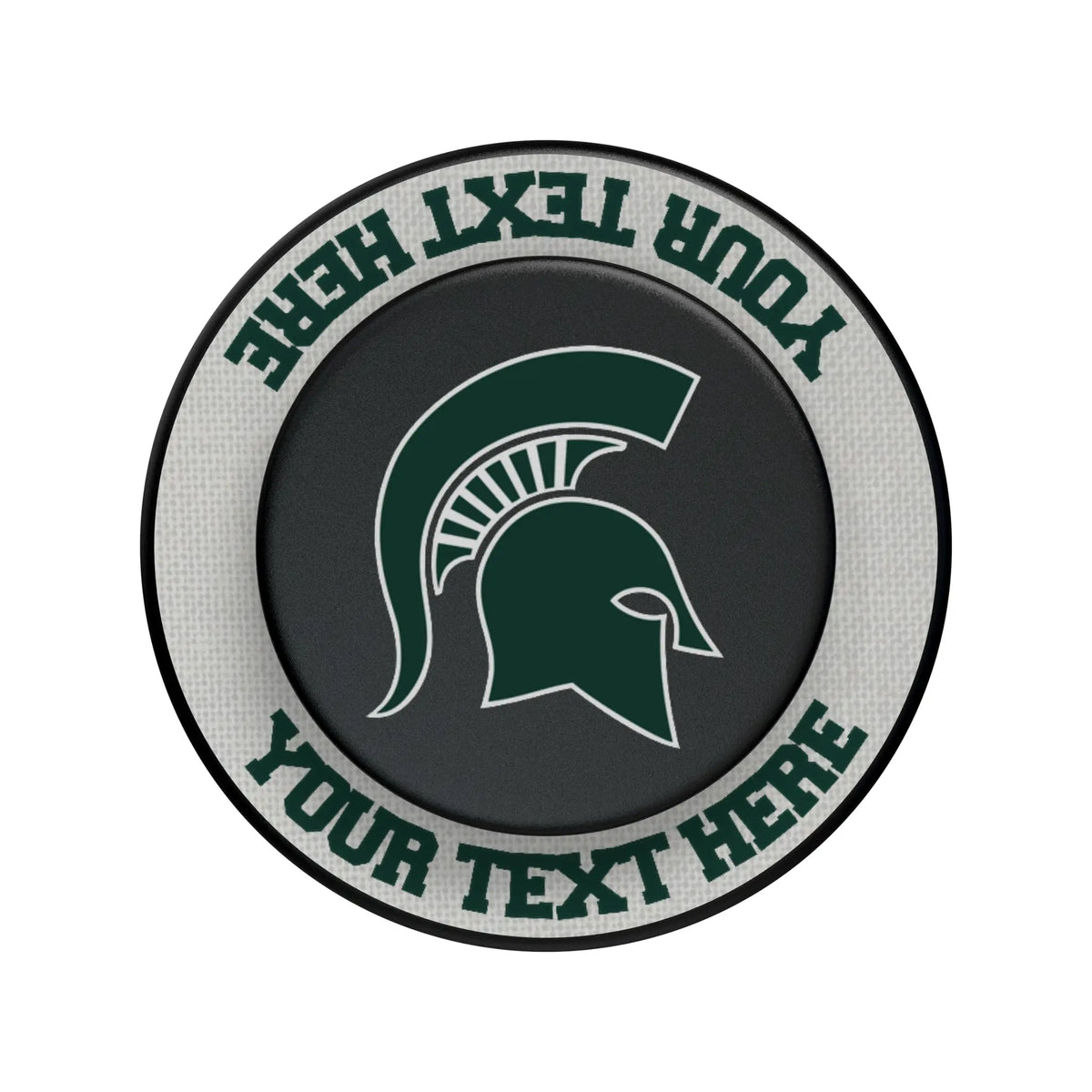 Michigan State University Spartans Personalized Endzone Solid Popsockets Round Magnetic