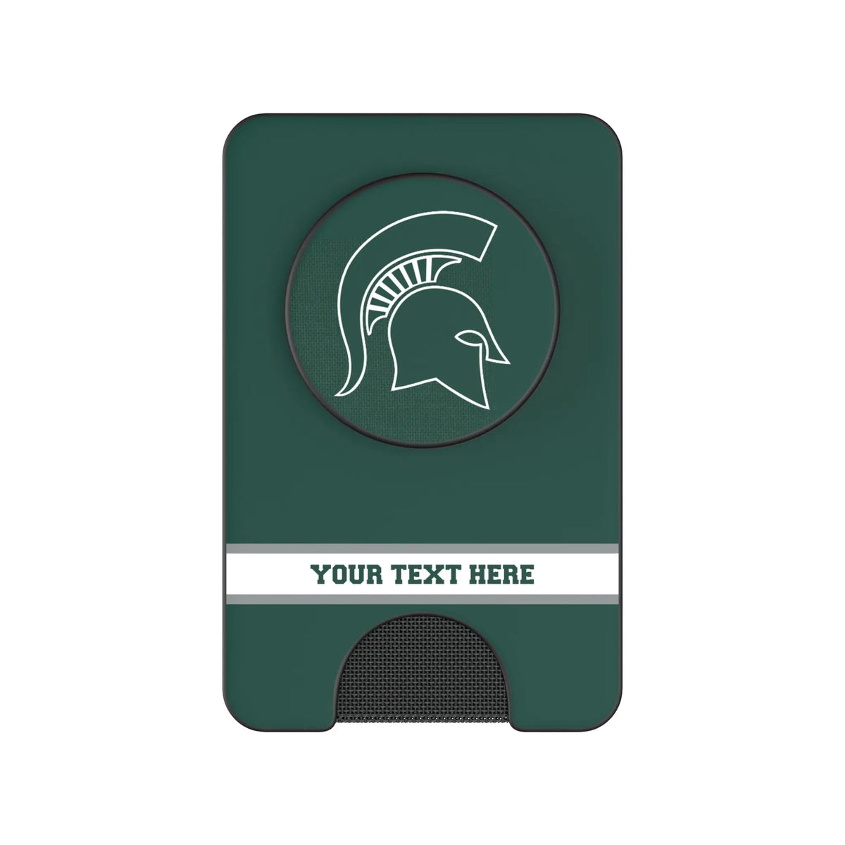 Michigan State University Spartans Personalized Endzone Solid Popsockets Wallet Magnetic